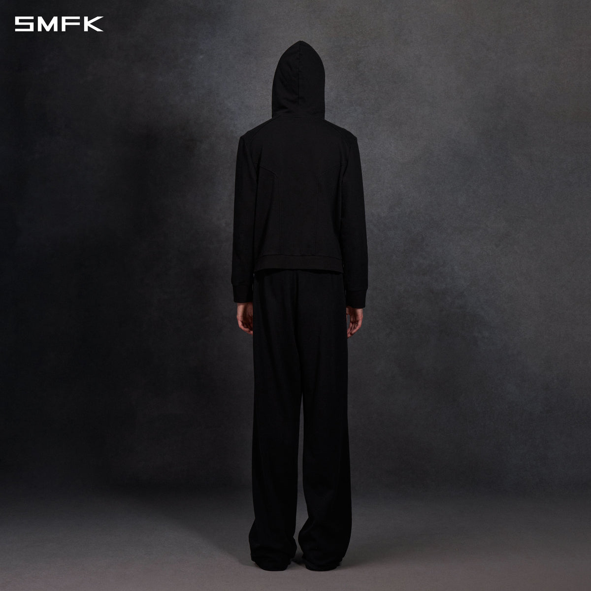 PERMANENT MODE LOOSE SPORTS HOODIE/COTTON/U WILD BLACK