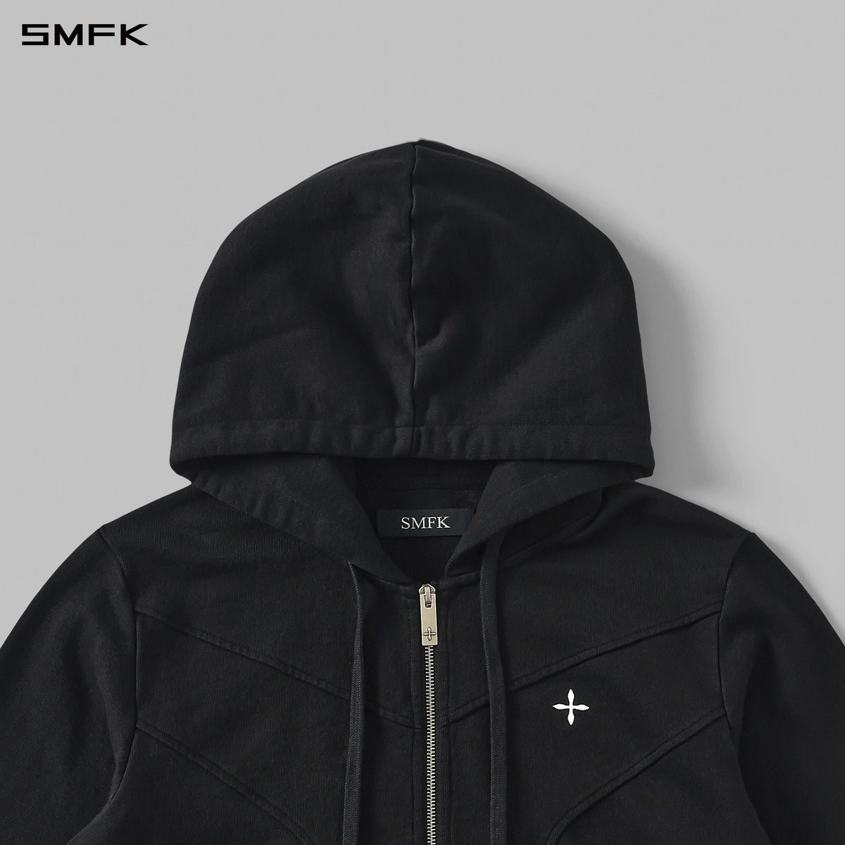 PERMANENT MODE LOOSE SPORTS HOODIE/COTTON/U WILD BLACK