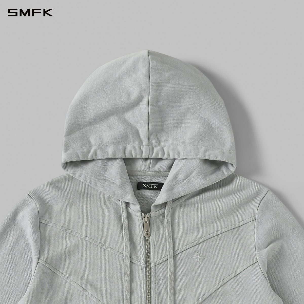 PERMANENT MODE LOOSE SPORTS HOODIE/COTTON/U GLACIER GREY