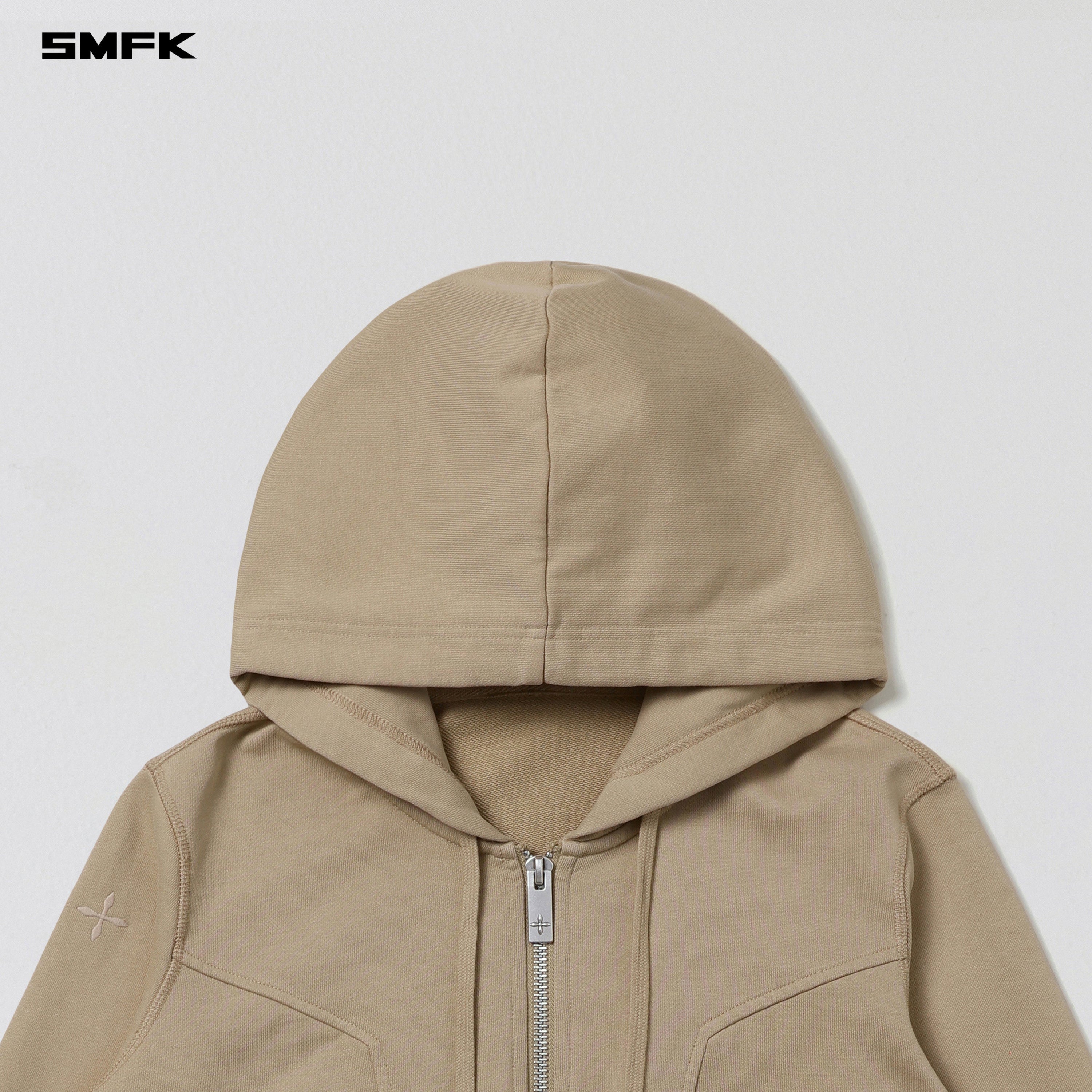 PERMANENT SLIM SHORT HOODIE/COTTON WOOL FRESH SKIN