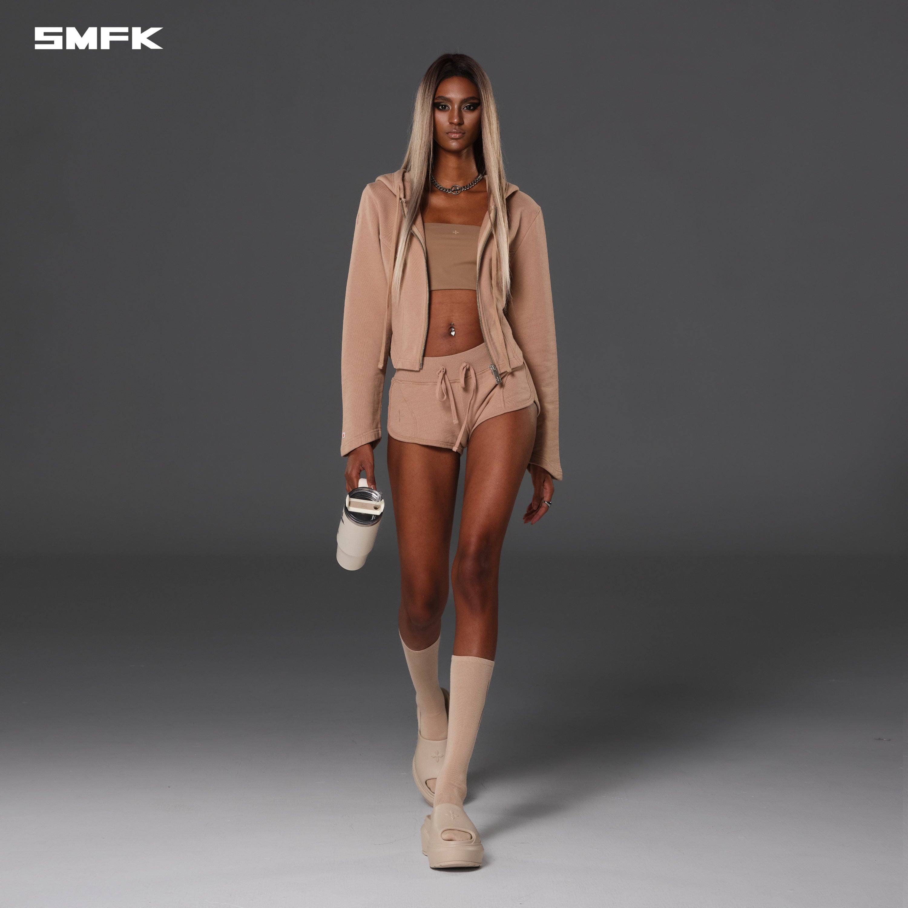 PERMANENT PRISM SLIM HOODIE/COTTON WOOL SILK FRESH SKIN