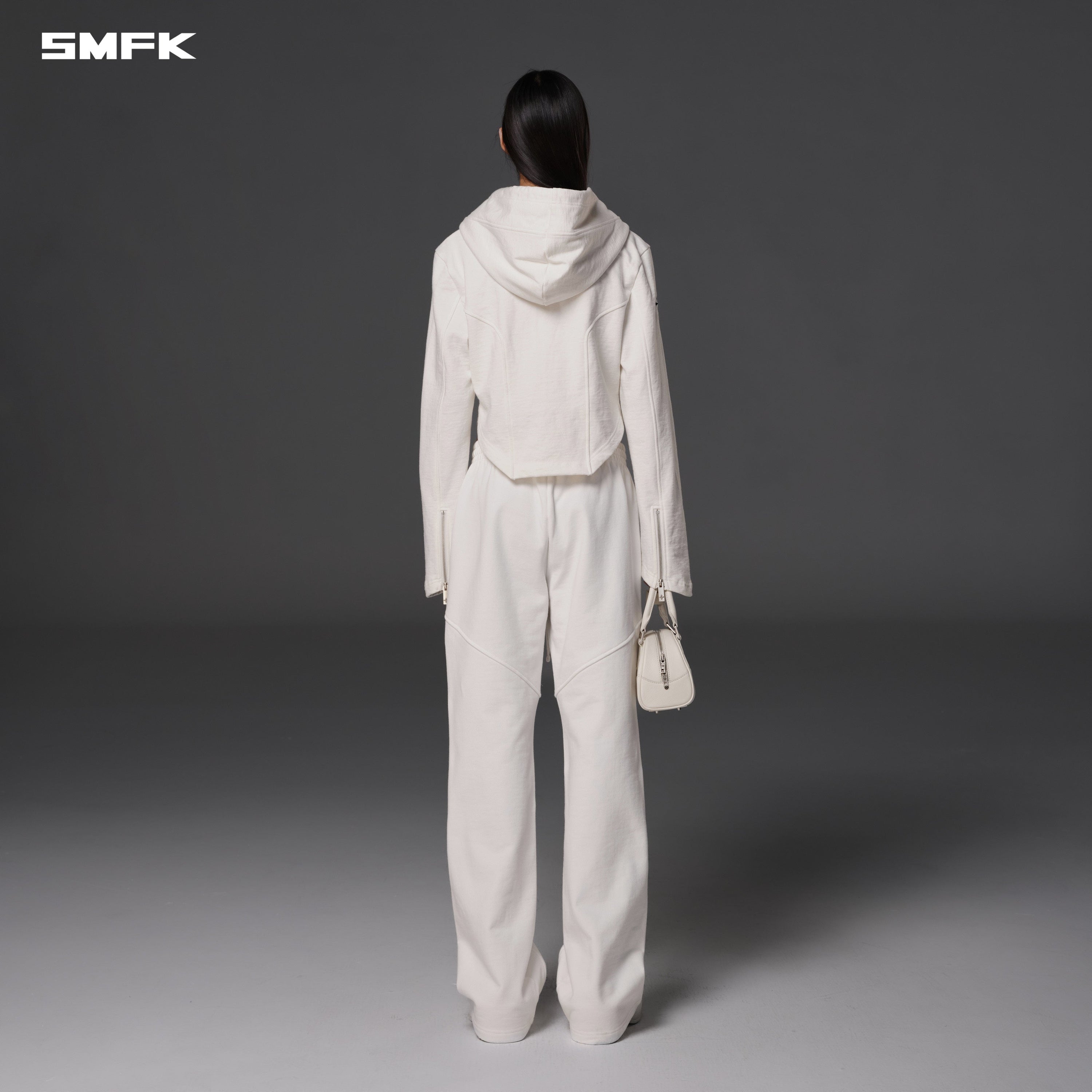 PERMANENT PRISM SLIM HOODIE/COTTON WOOL SILK CLOUD WHITE