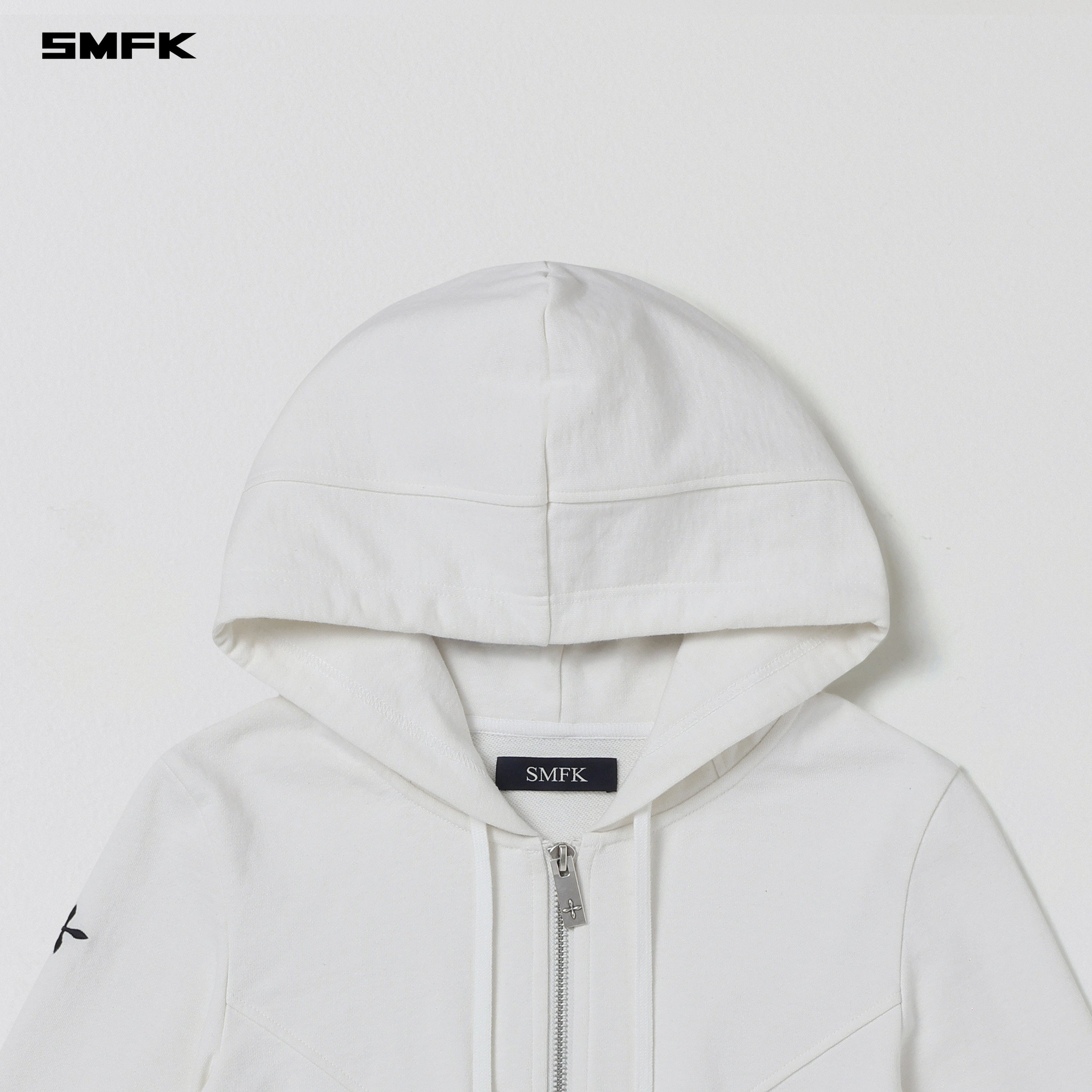 PERMANENT PRISM SLIM HOODIE/COTTON WOOL SILK CLOUD WHITE