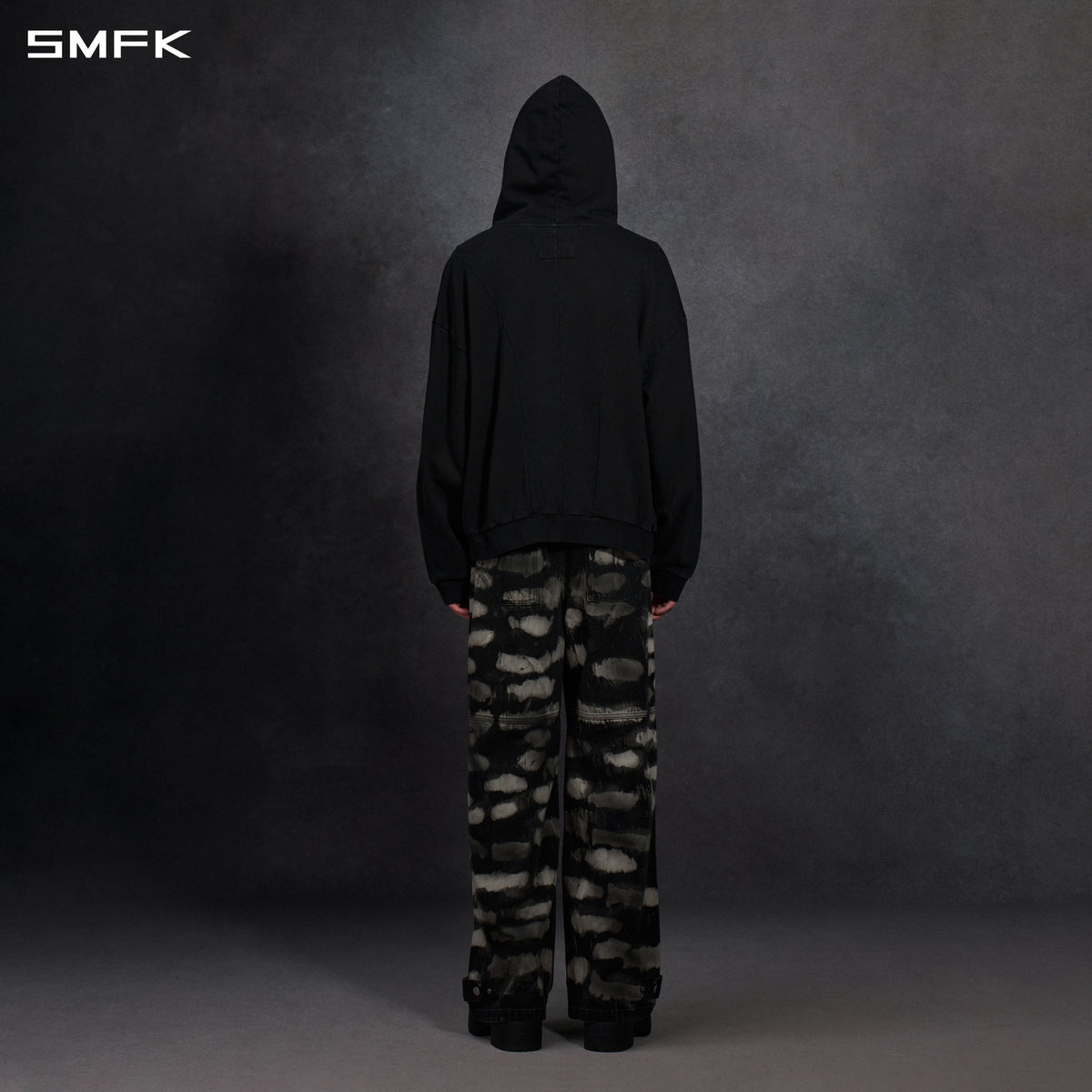 MYTH AEOLUS EVOLVE MASSIVE HOOD JACKET /COLD DYE/U COLD DYE BLACK