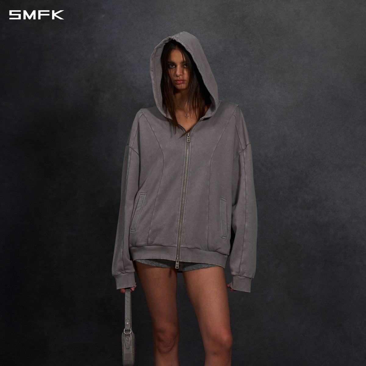 MYTH AEOLUS EVOLVE MASSIVE HOOD JACKET /COLD DYE/U COLD DYE GREY