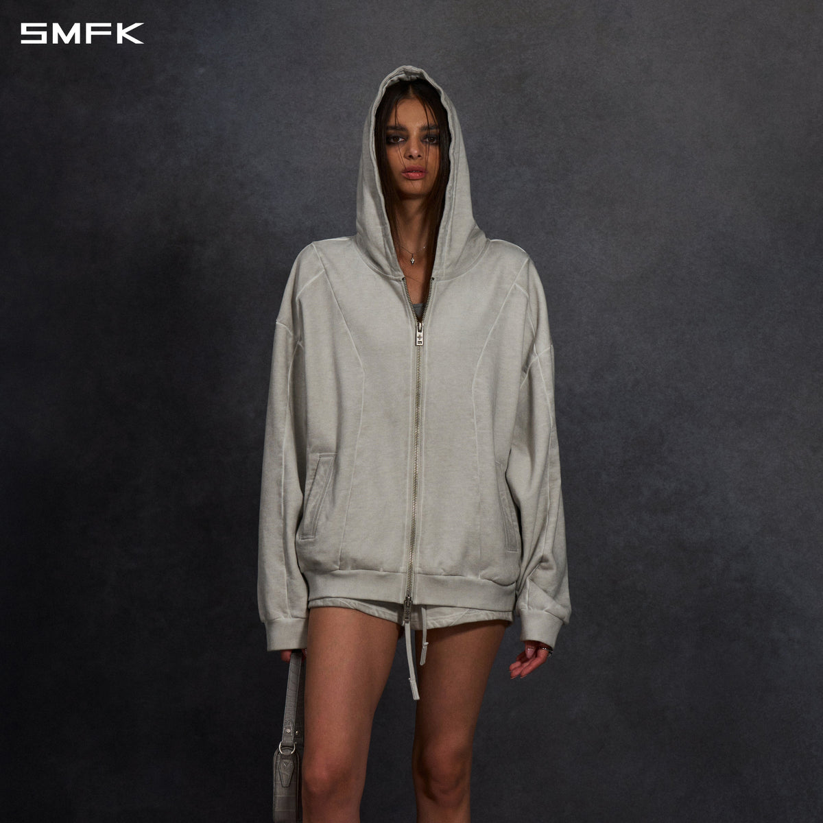 MYTH AEOLUS EVOLVE MASSIVE HOOD JACKET /COLD DYE/U CLOUD GREY