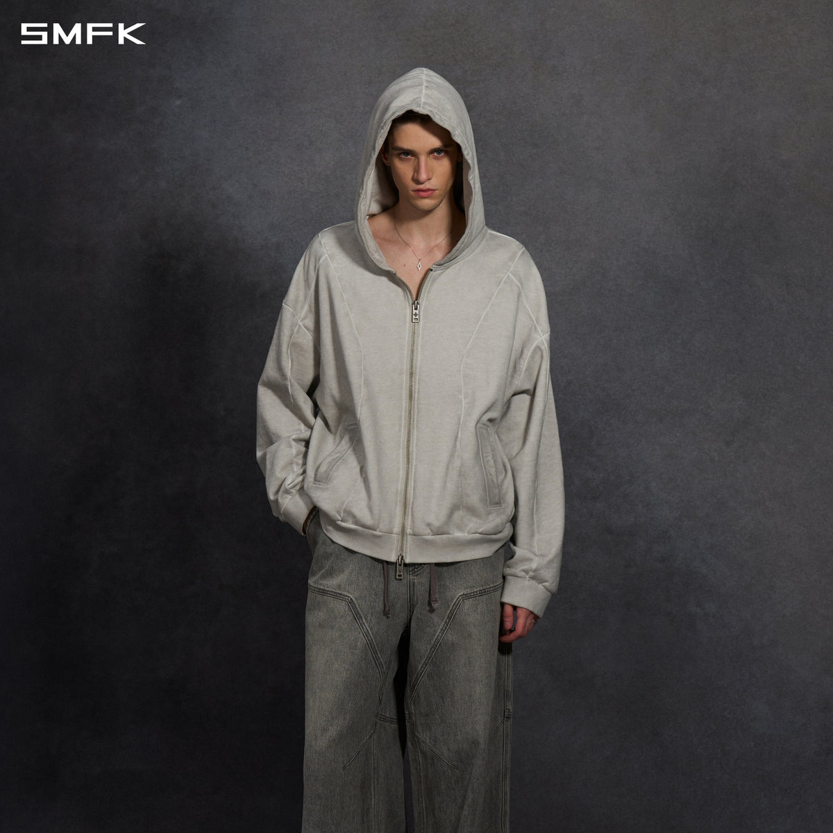 MYTH AEOLUS EVOLVE MASSIVE HOOD JACKET /COLD DYE/U CLOUD GREY
