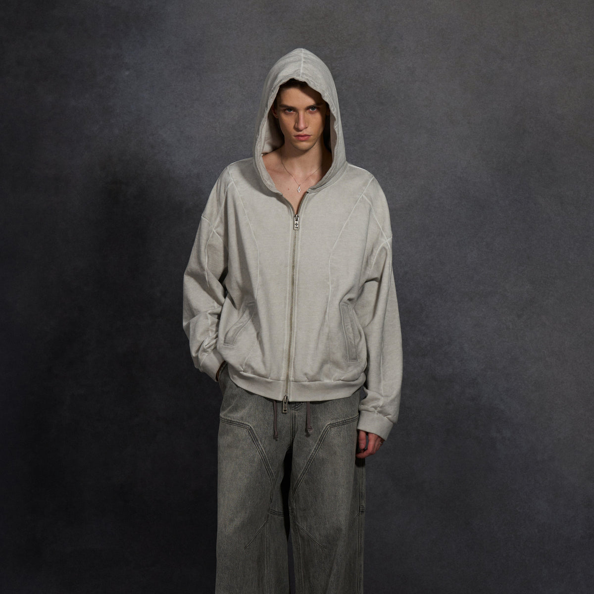MYTH AEOLUS EVOLVE MASSIVE HOOD JACKET /COLD DYE/U CLOUD GREY