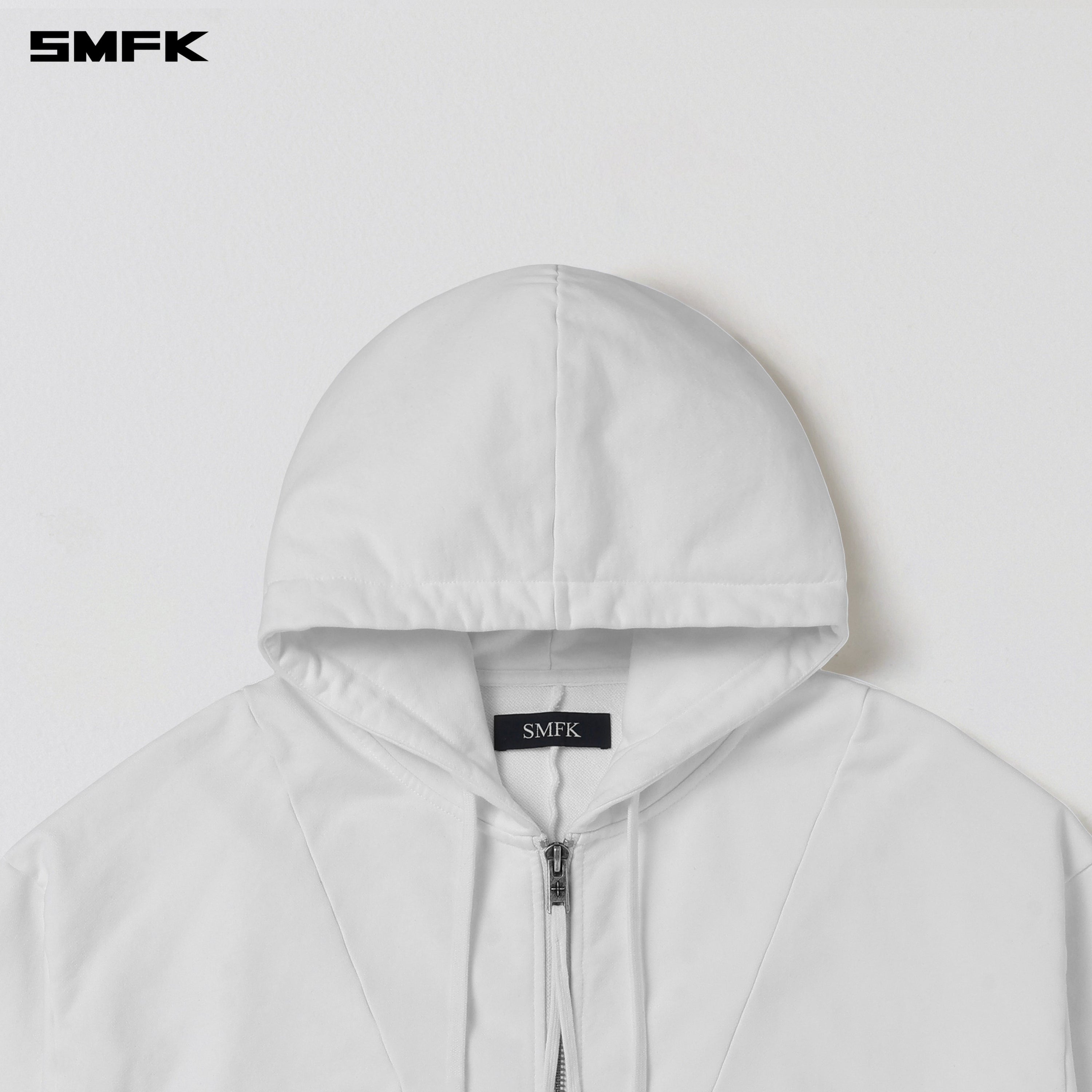 VINTAGE MUSE LOOSE ZIPPER SPORTS HOODIE/COTTON CLOUD WHITE
