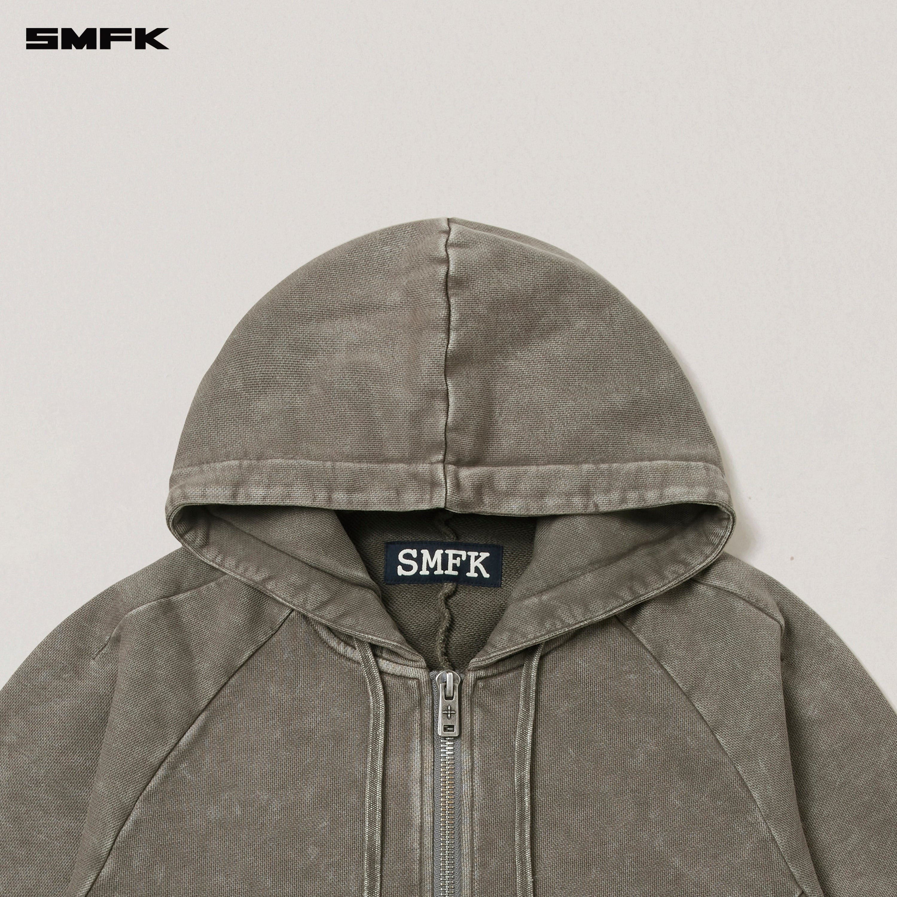 VINTAGE-SAVAGE SPORTS HOODIE/FADE DYE VANISH BROWN