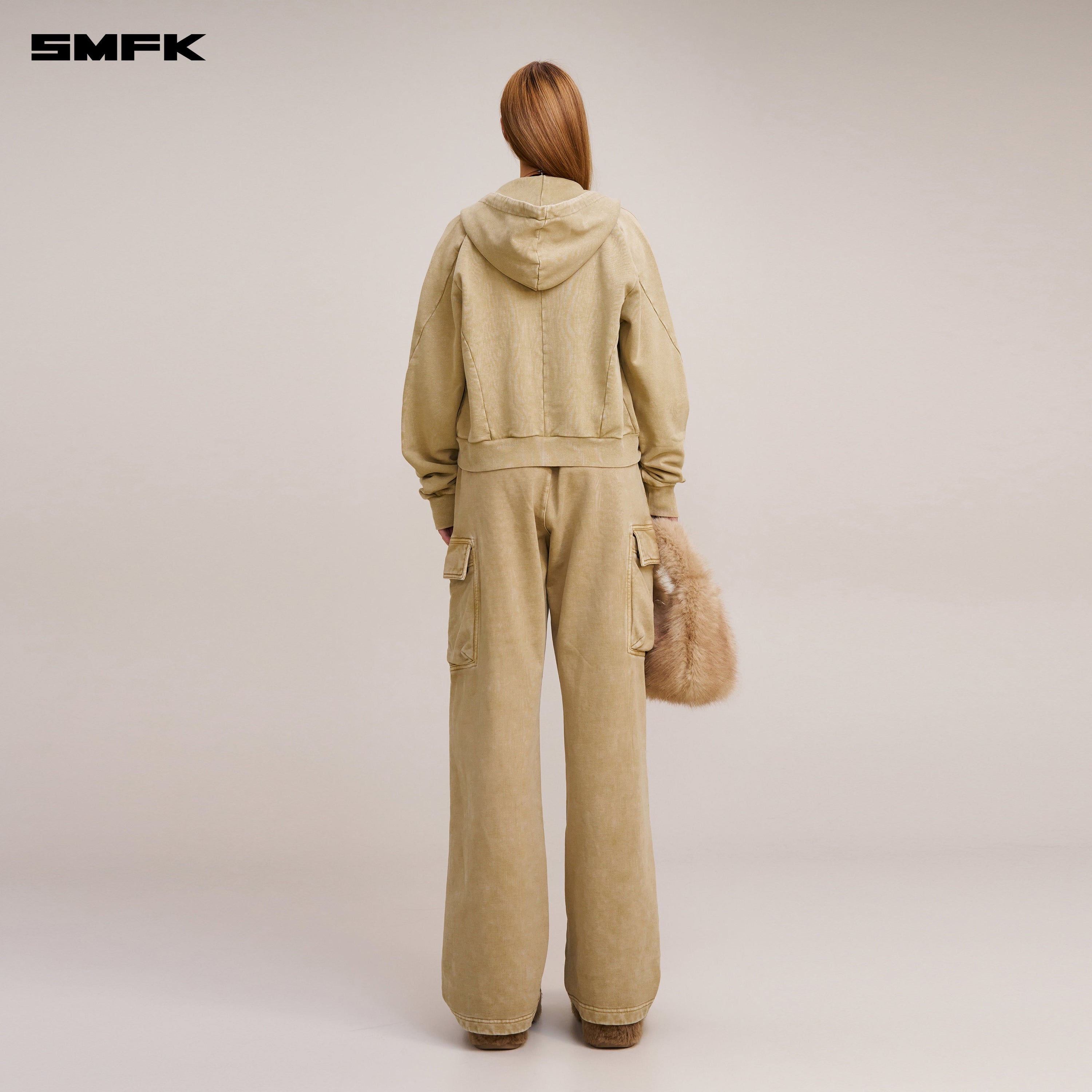 VINTAGE-SAVAGE SPORTS HOODIE/FADE DYE VANISH SAND