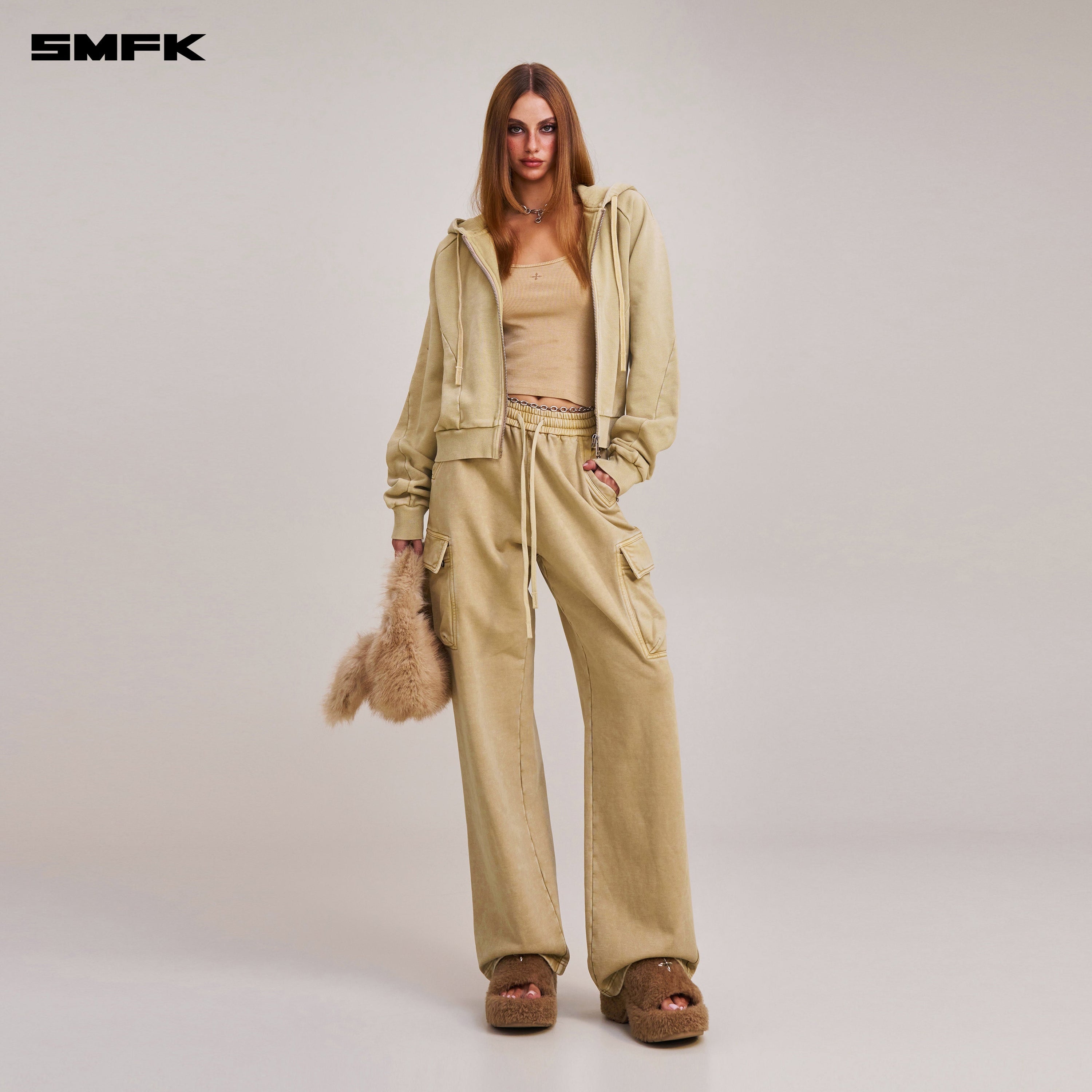 VINTAGE-SAVAGE SPORTS HOODIE/FADE DYE VANISH SAND