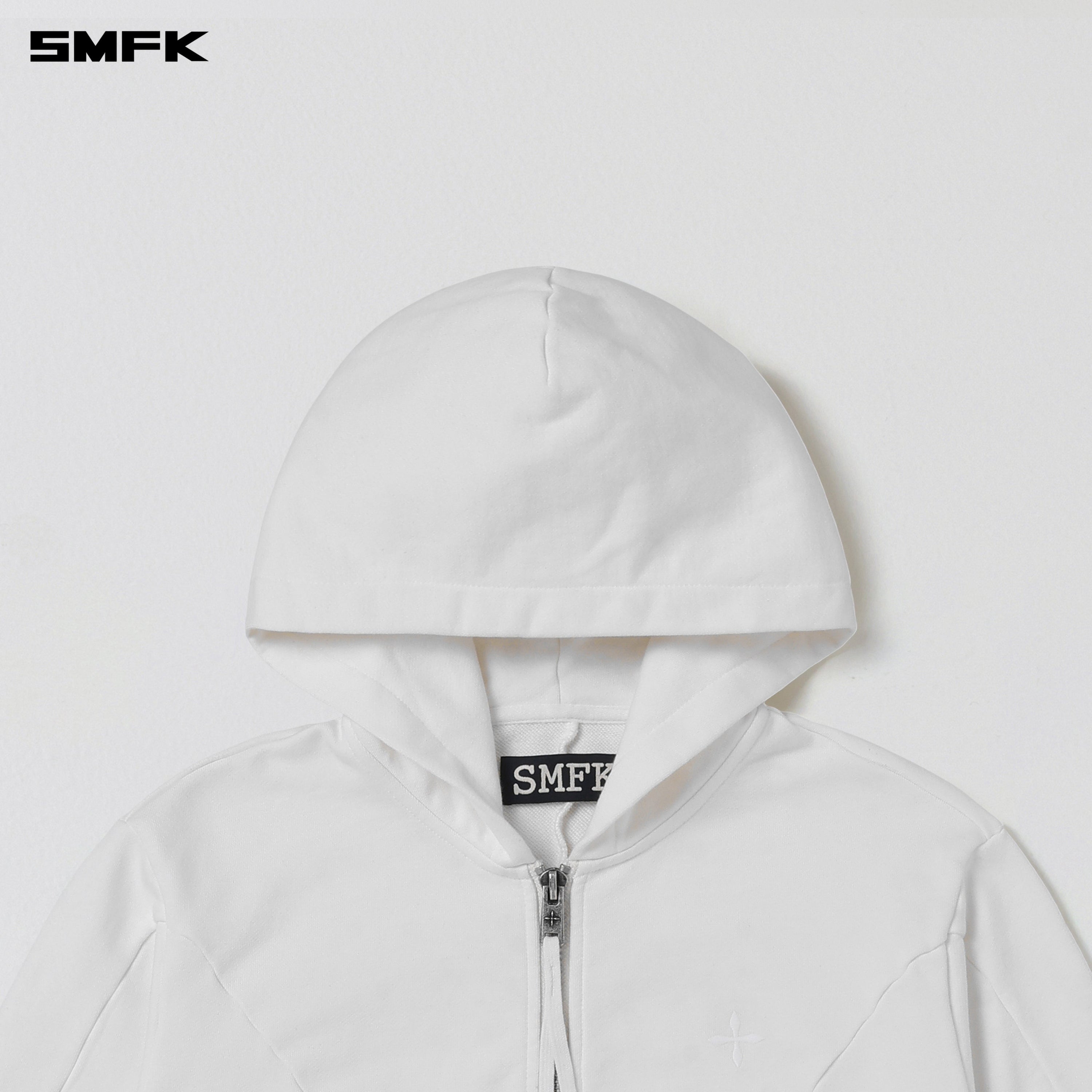 VINTAGE MUSE ZIPPER SPORTS HOODIE/COTTON CLOUD WHITE