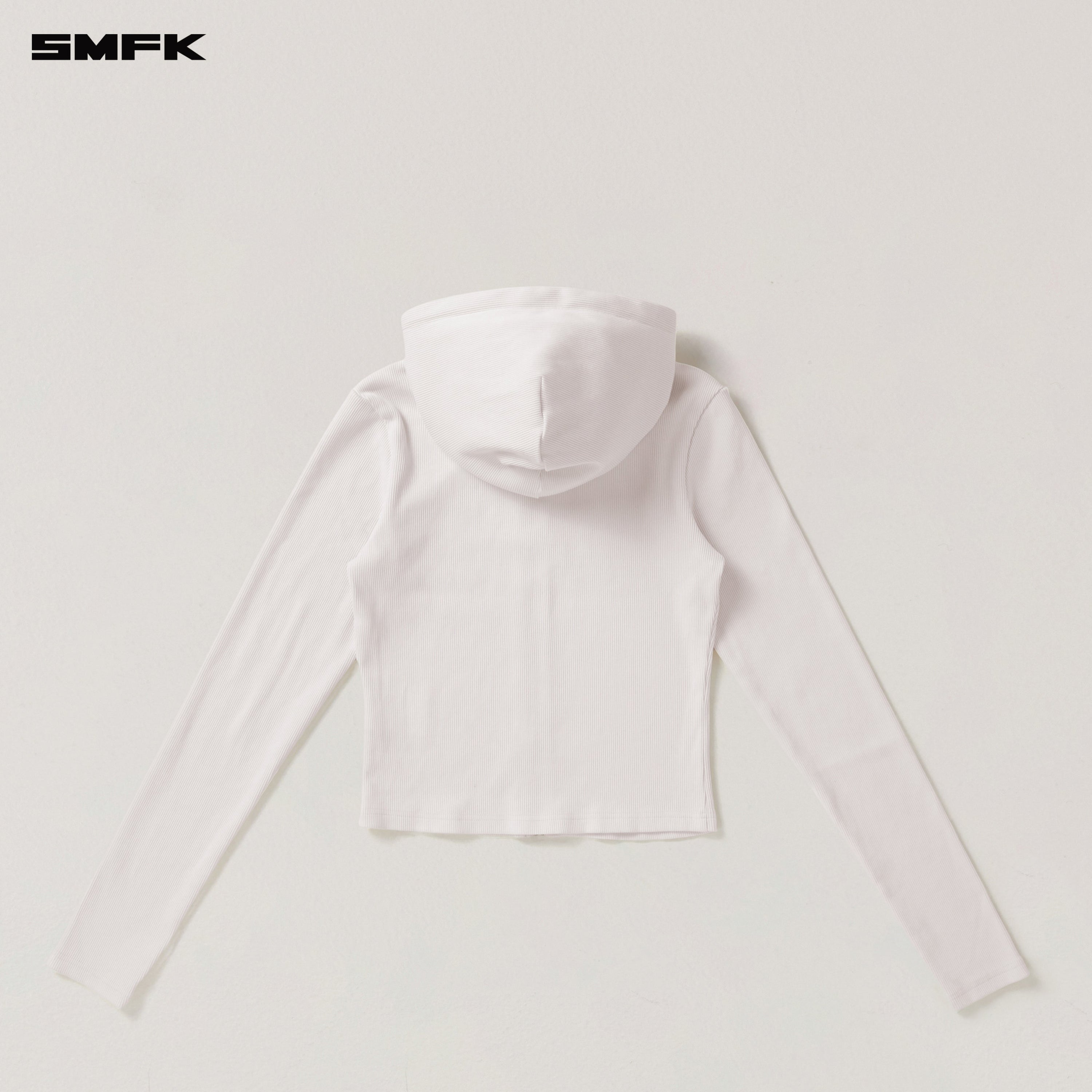 VINTAGE-SAVAGE SLIM SPORTS ZIP HOODIE/FADE DYE SNOW MOUNTAIN WHITE