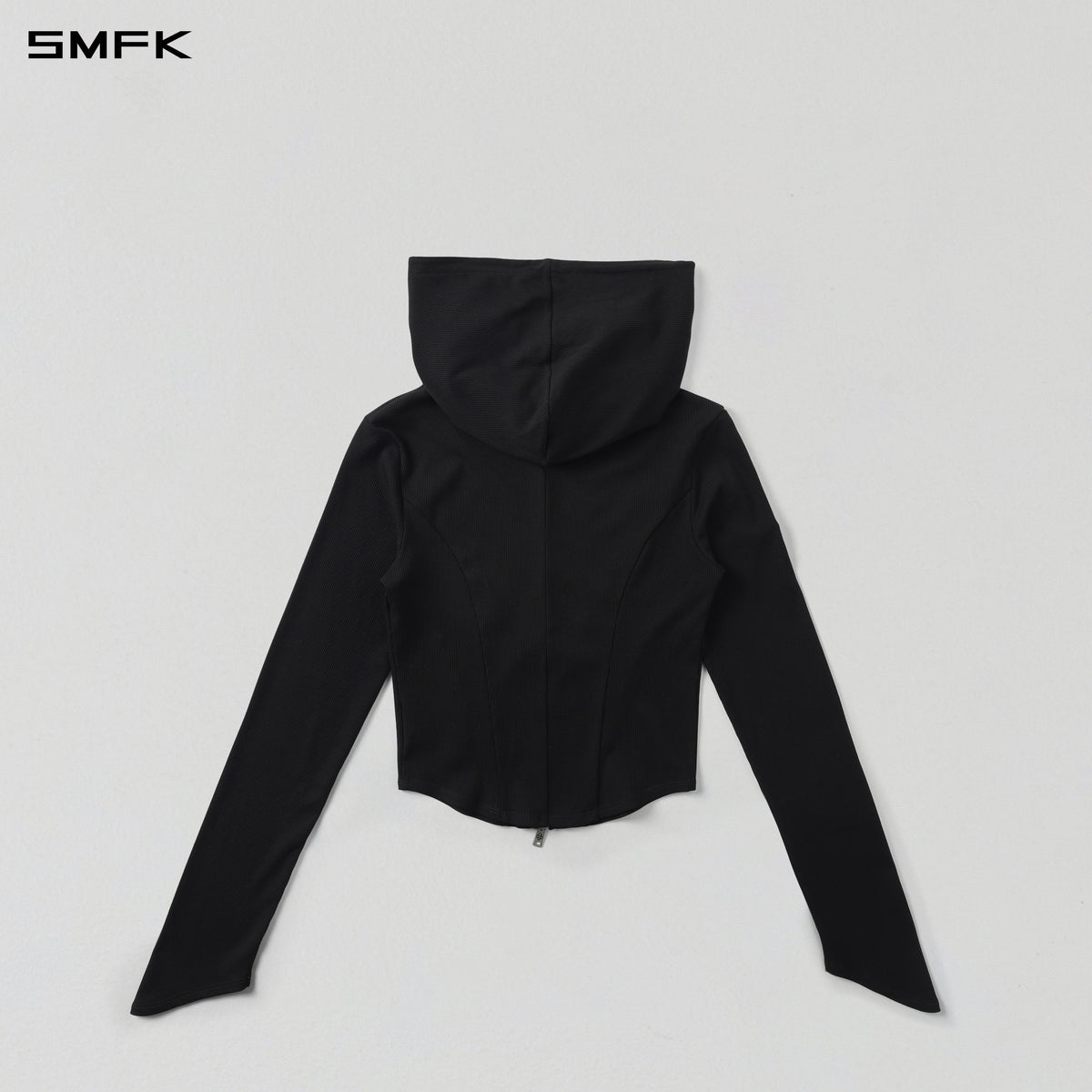 VINTAGE AEOLUS EVENING SLIM ZIP HOODIE/SLIK+COTTON/W WILD BLACK
