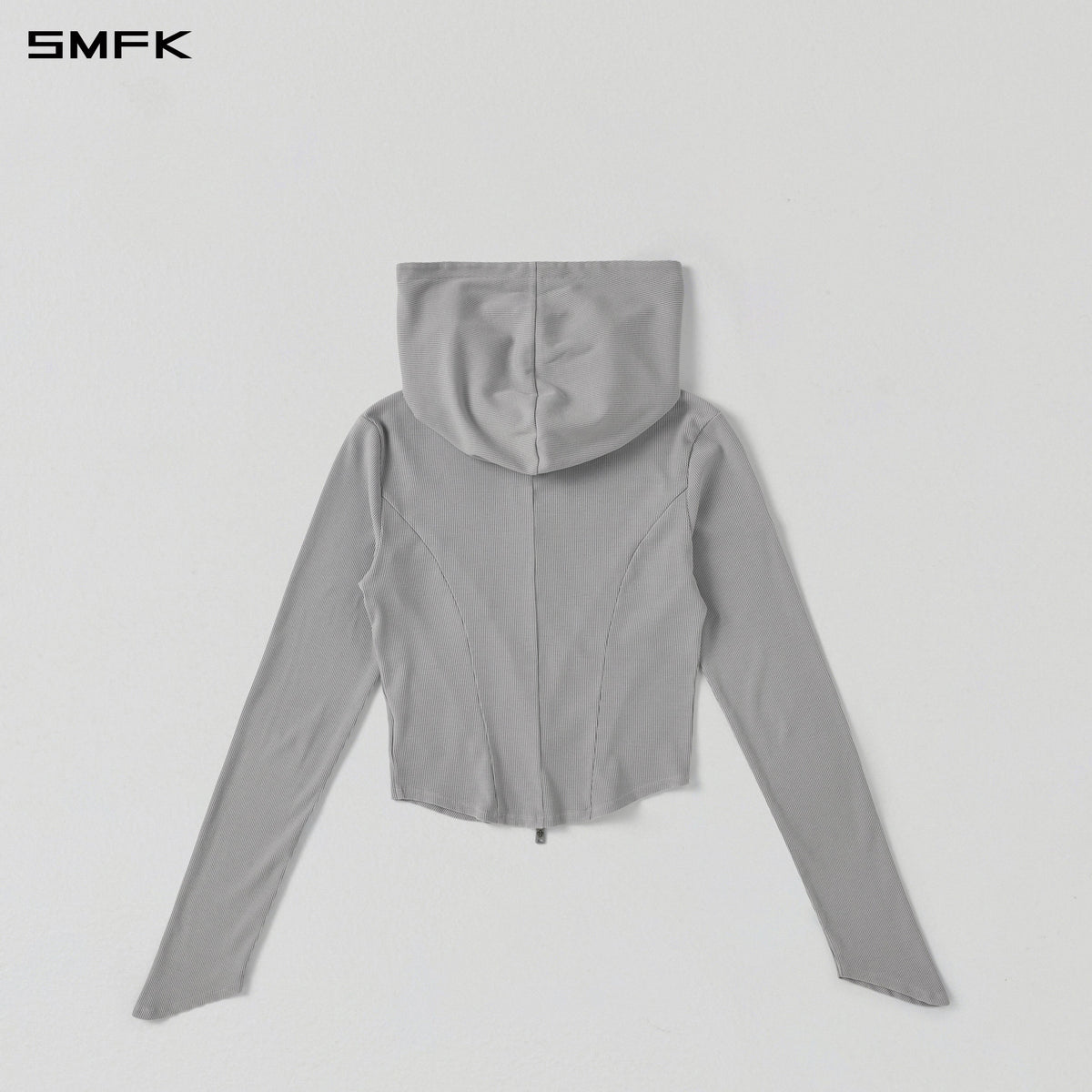 VINTAGE AEOLUS EVENING SLIM ZIP HOODIE/SLIK+COTTON/W GLACIER GREY