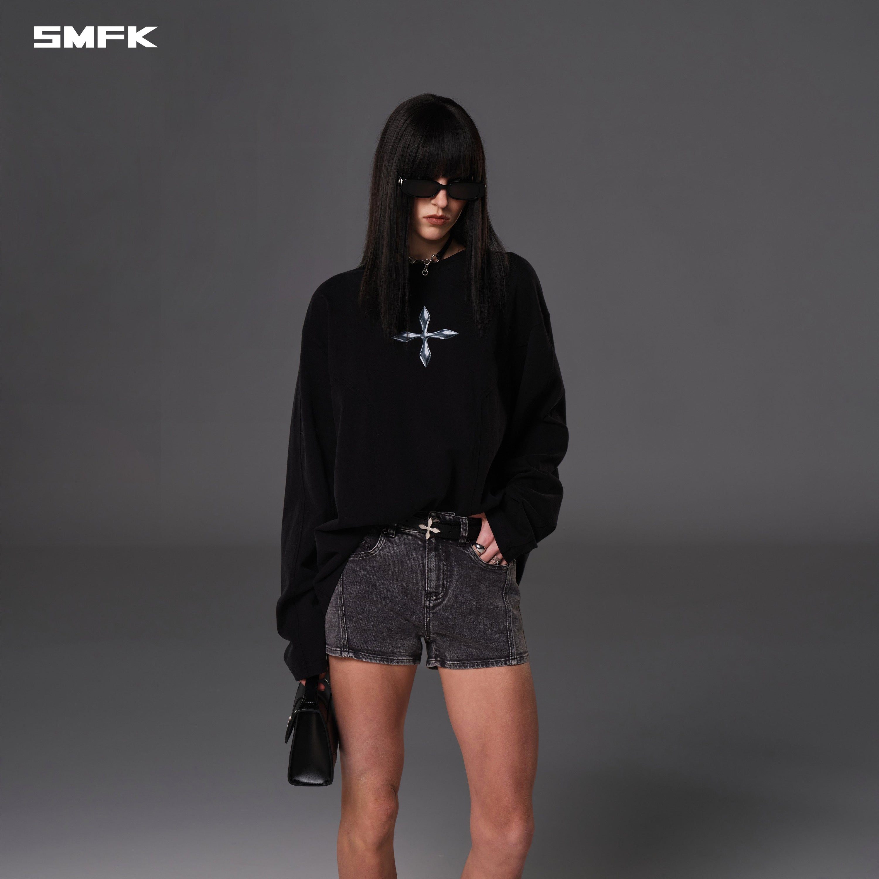 FUTURE REFLECTION PULLOVER/WOOL COTTON WILD BLACK