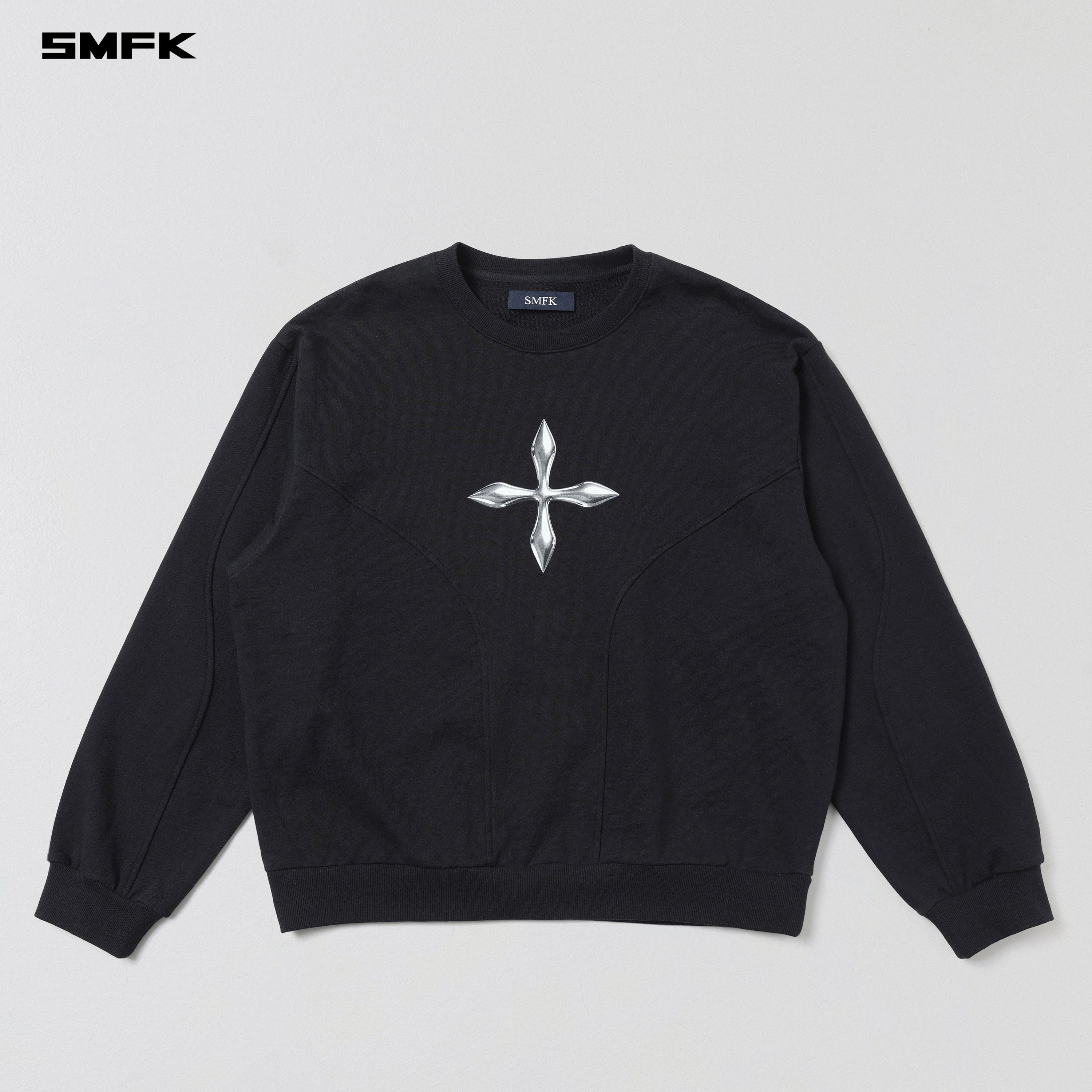 FUTURE REFLECTION MASSIVE PULLOVER/COTTON WOOL WILD BLACK