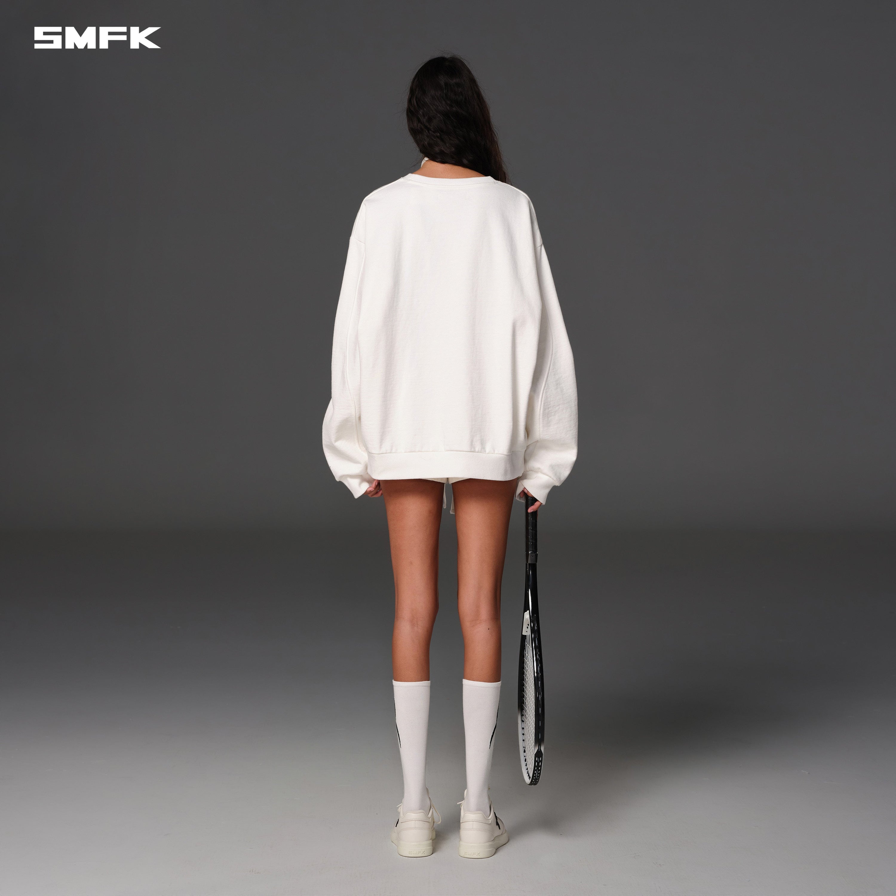 FUTURE REFLECTION MASSIVE PULLOVER/COTTON WOOL CLOUD WHITE