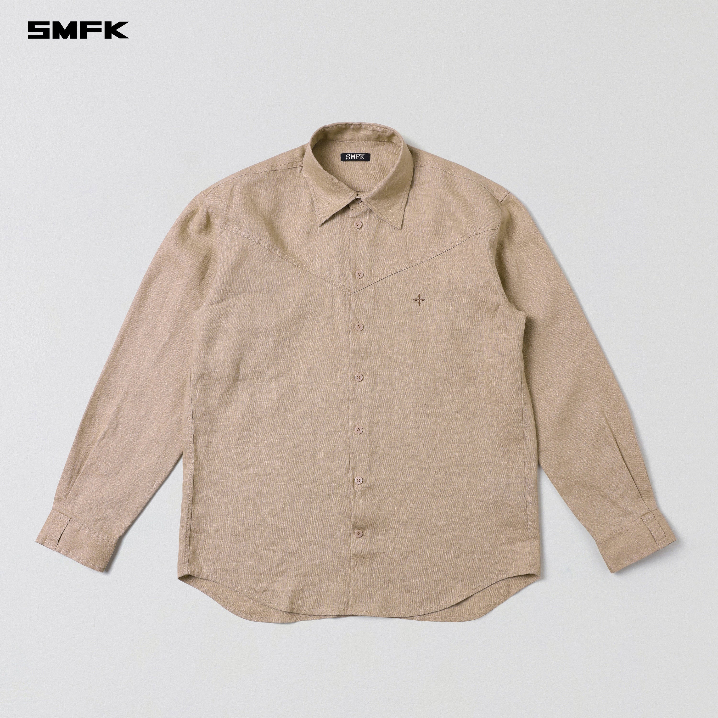 COMPASS ROVE SHIRT/LINEN SAND