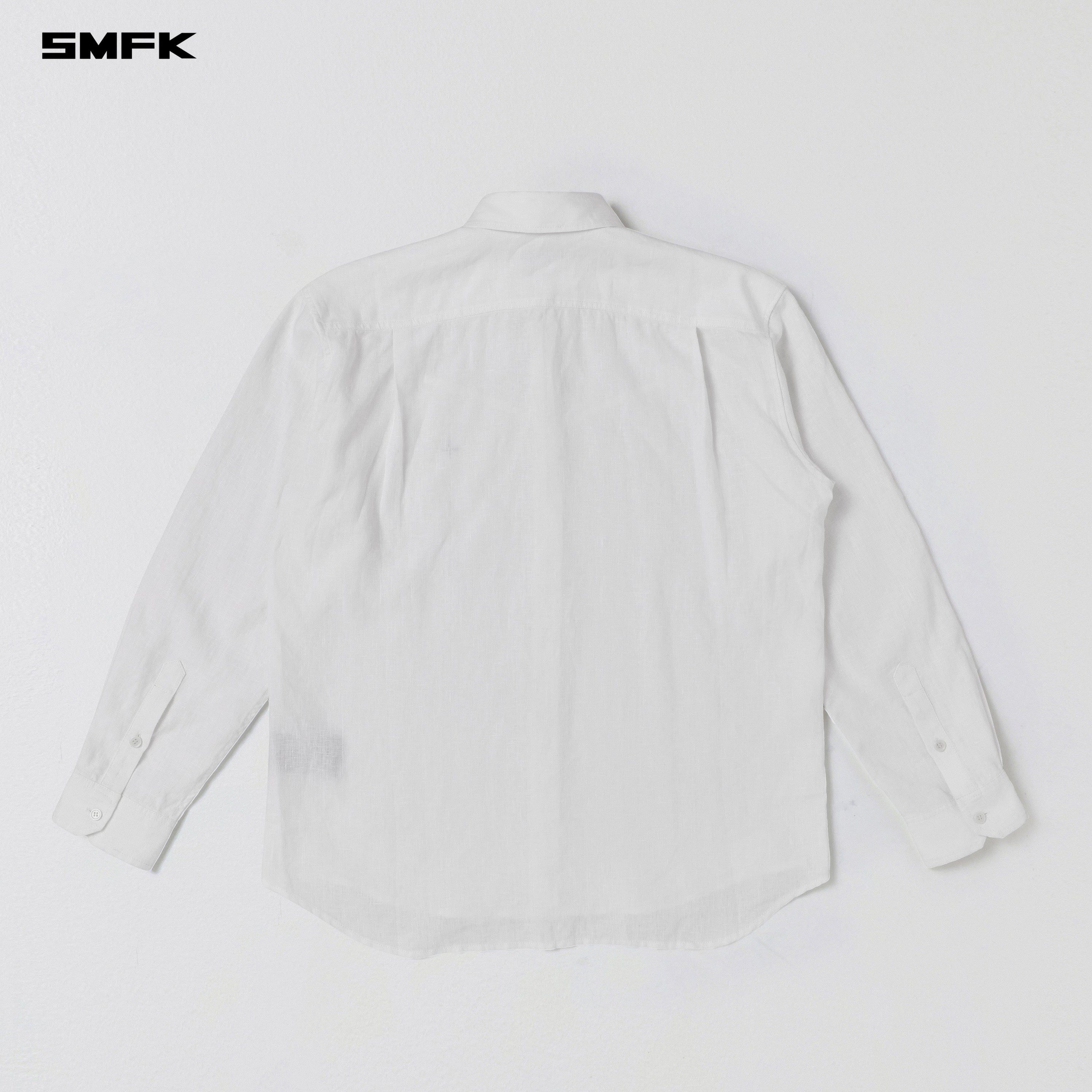 COMPASS ROVE SHIRT/LINEN CLOUD WHITE