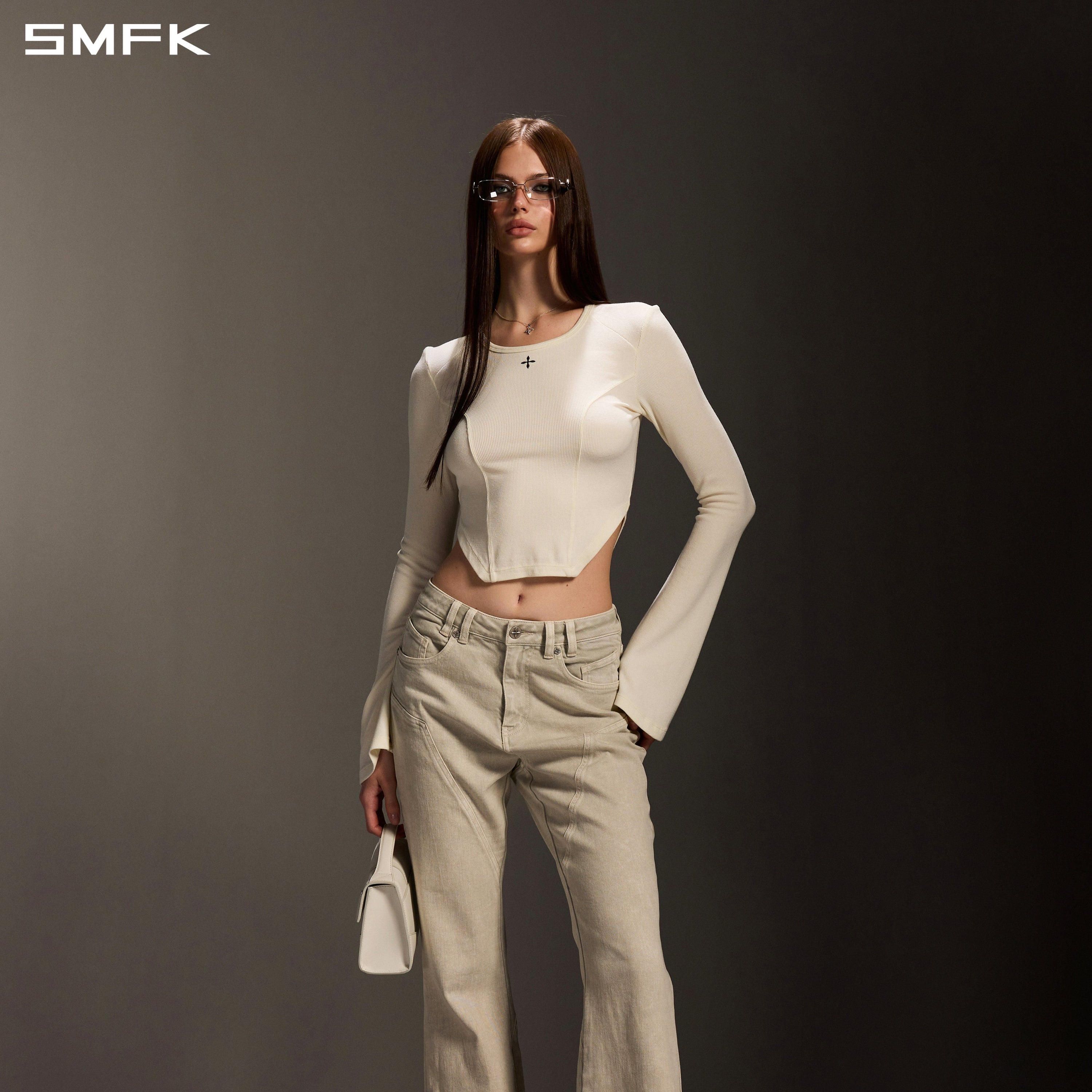 MYTH SEER SLIM SPORTS PULLOVER/ACETATE+VISCOSE+ACRYLIC+SPANDEX+WOOL CLOUD WHITE
