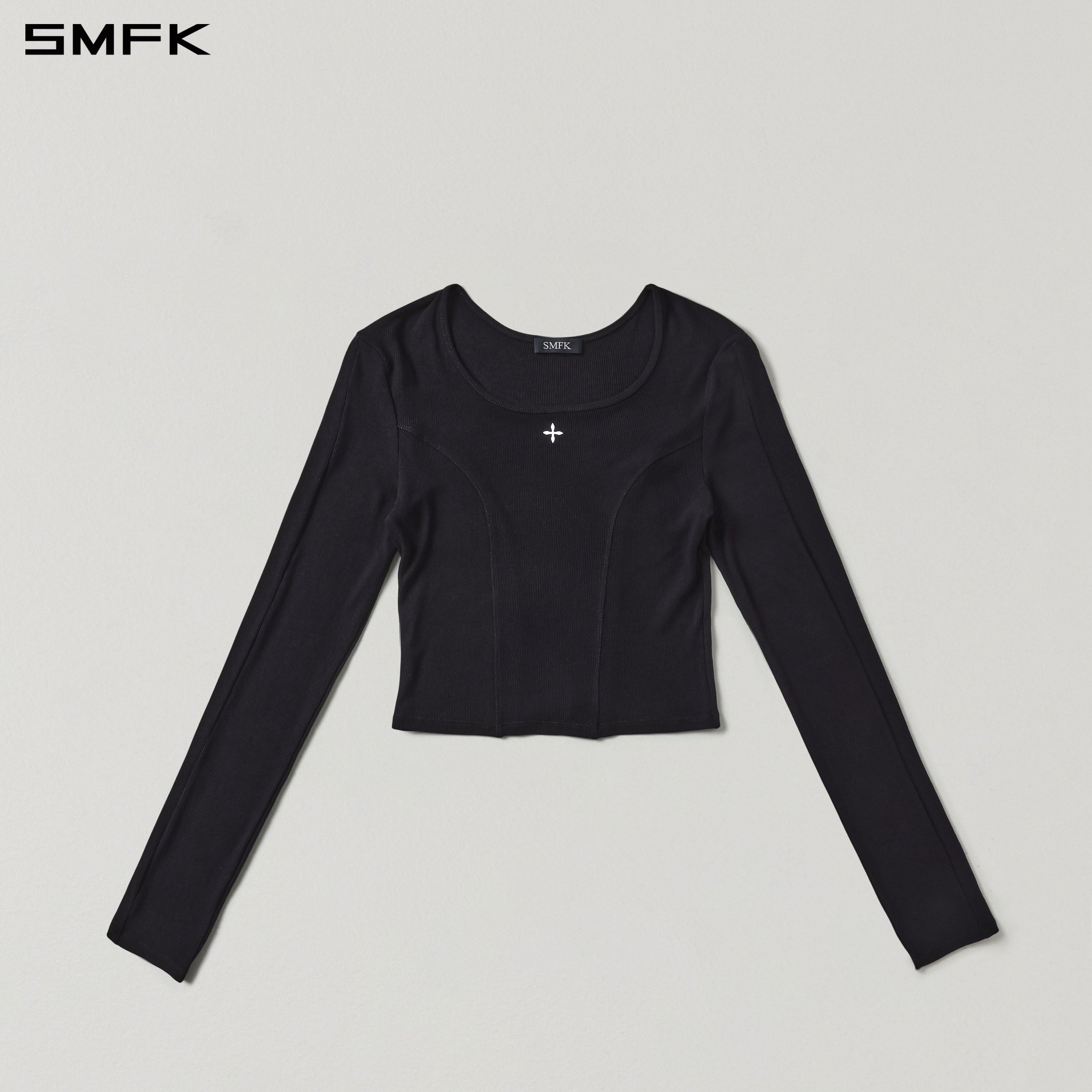 MYTH RITE SLIM PULLOVER/ACETATE+VISCOSE+ACRYLIC+SPANDEX+WOOL WILD BLACK