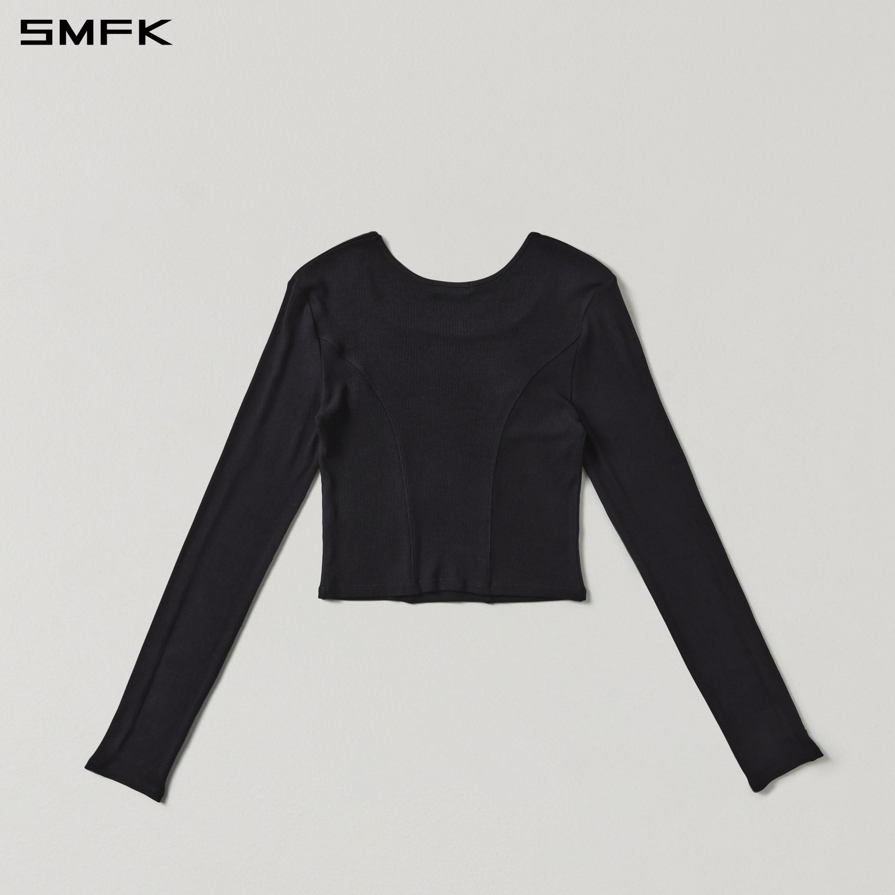 MYTH RITE SLIM PULLOVER/ACETATE+VISCOSE+ACRYLIC+SPANDEX+WOOL WILD BLACK