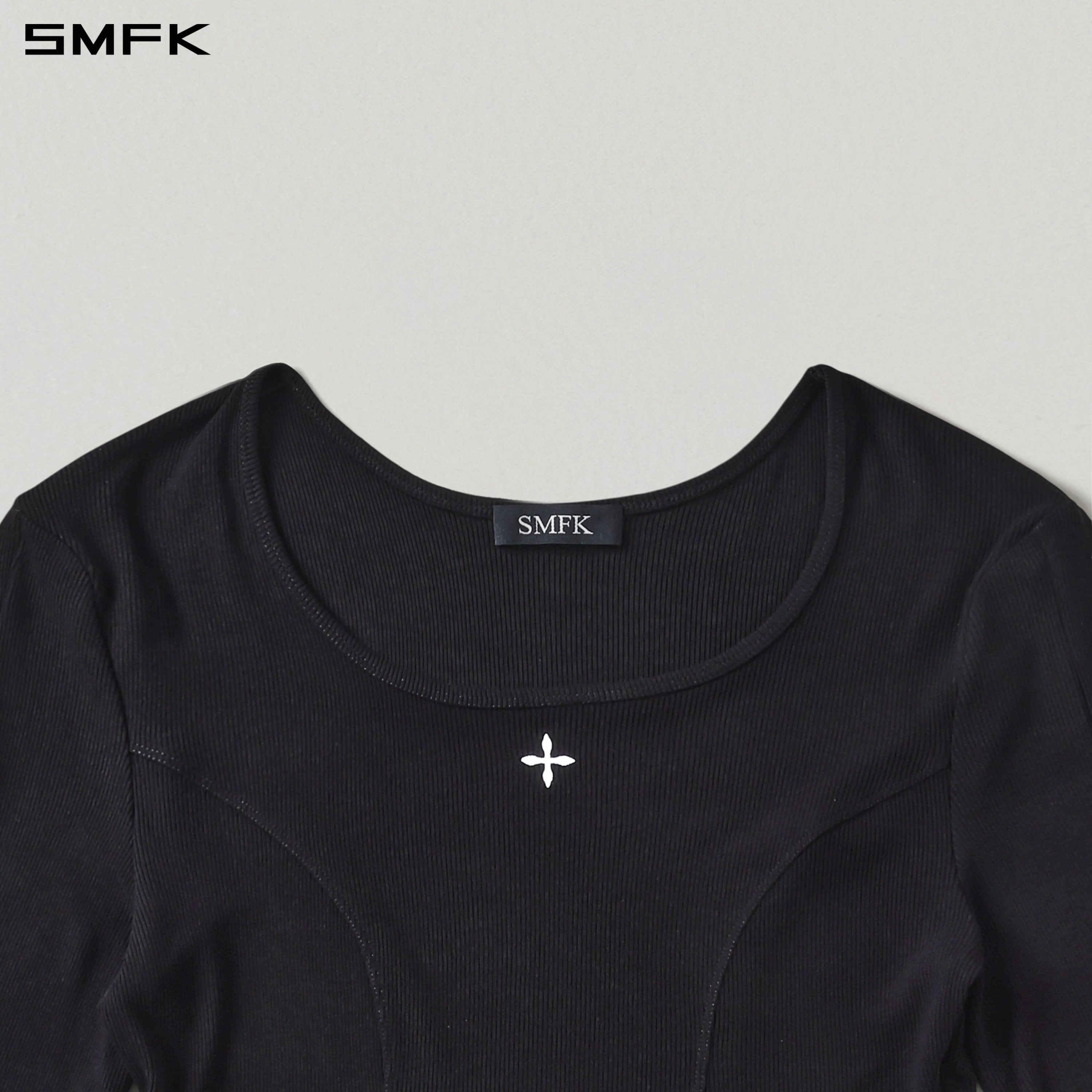 MYTH RITE SLIM PULLOVER/ACETATE+VISCOSE+ACRYLIC+SPANDEX+WOOL WILD BLACK