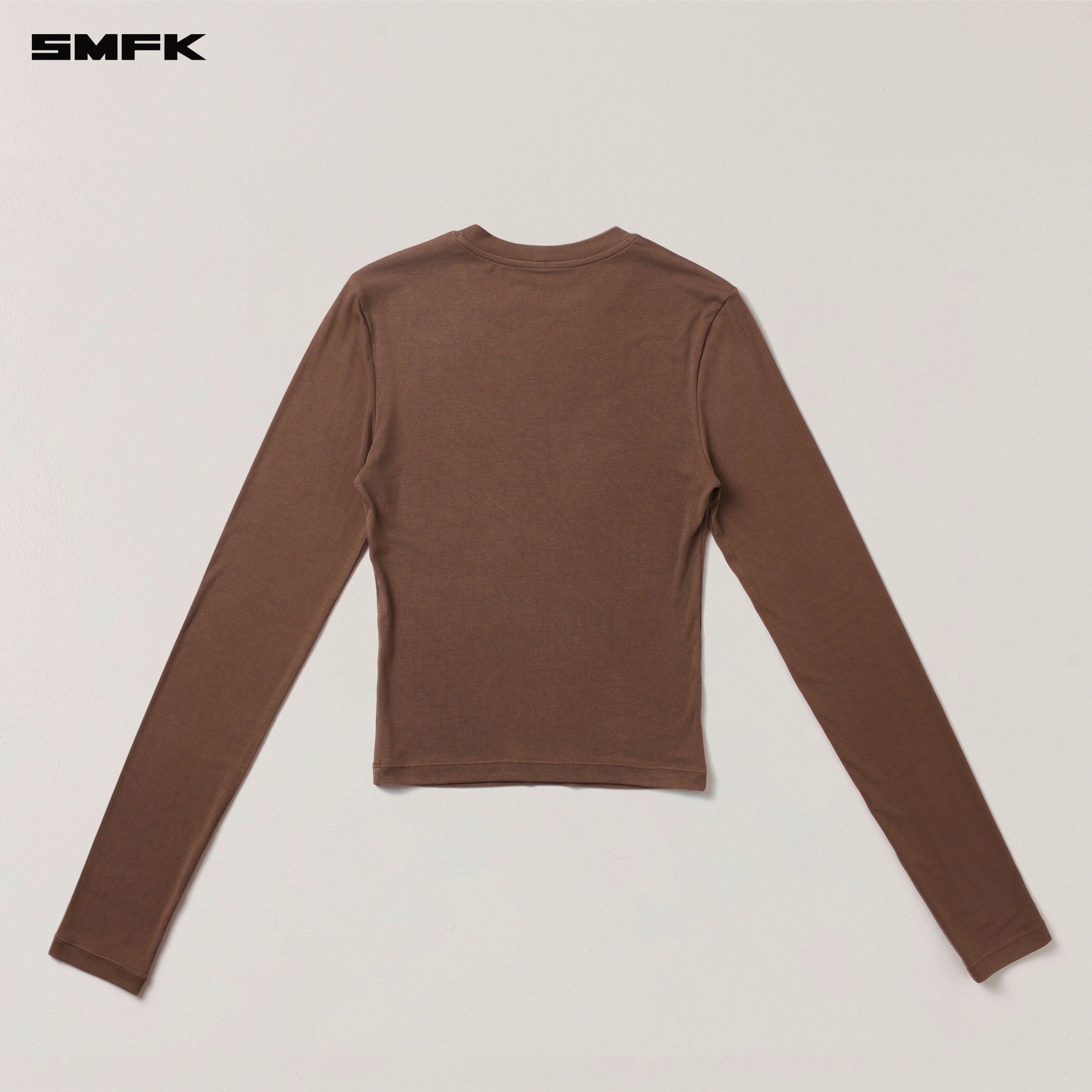 COMPASS ORIGINAL BADGE Slim-fit SPORTS PULLOVER WILD HORSE BROWN