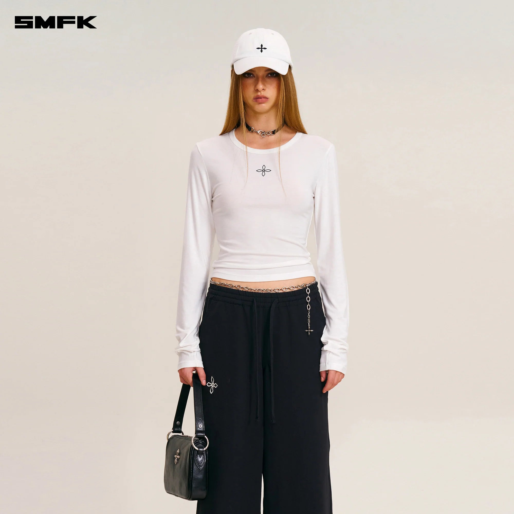 COMPASS STAMP ACETATE BODY PULLOVER SNOW MOUNTAIN WHITE