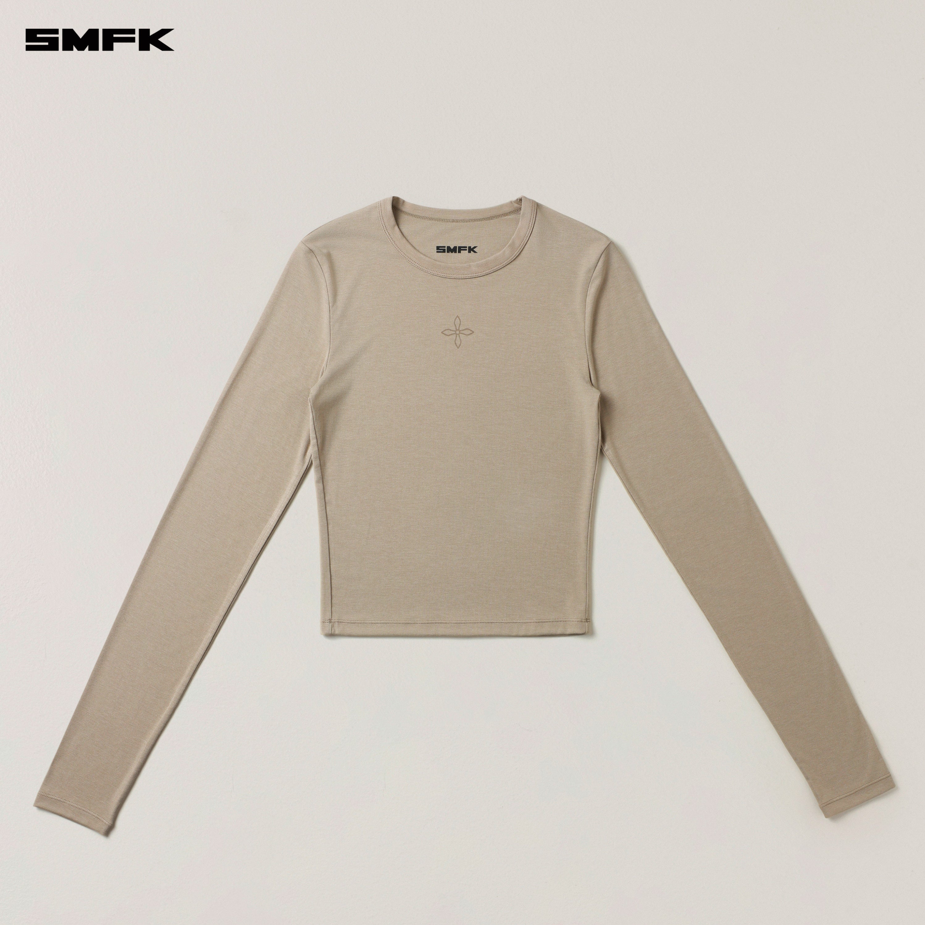 COMPASS STAMP Slim-fit SPORTS PULLOVER SHADOW GREEN