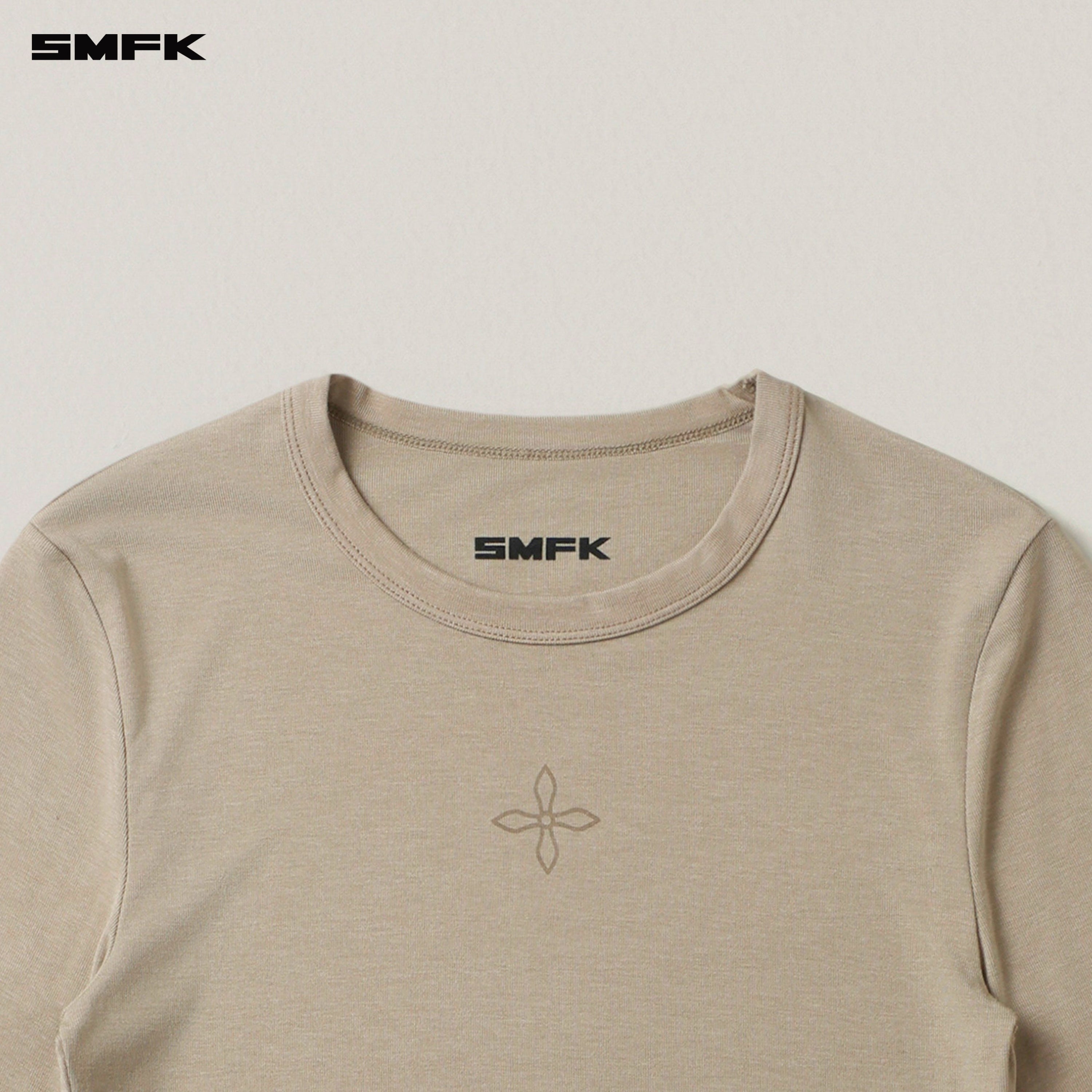COMPASS STAMP Slim-fit SPORTS PULLOVER SHADOW GREEN