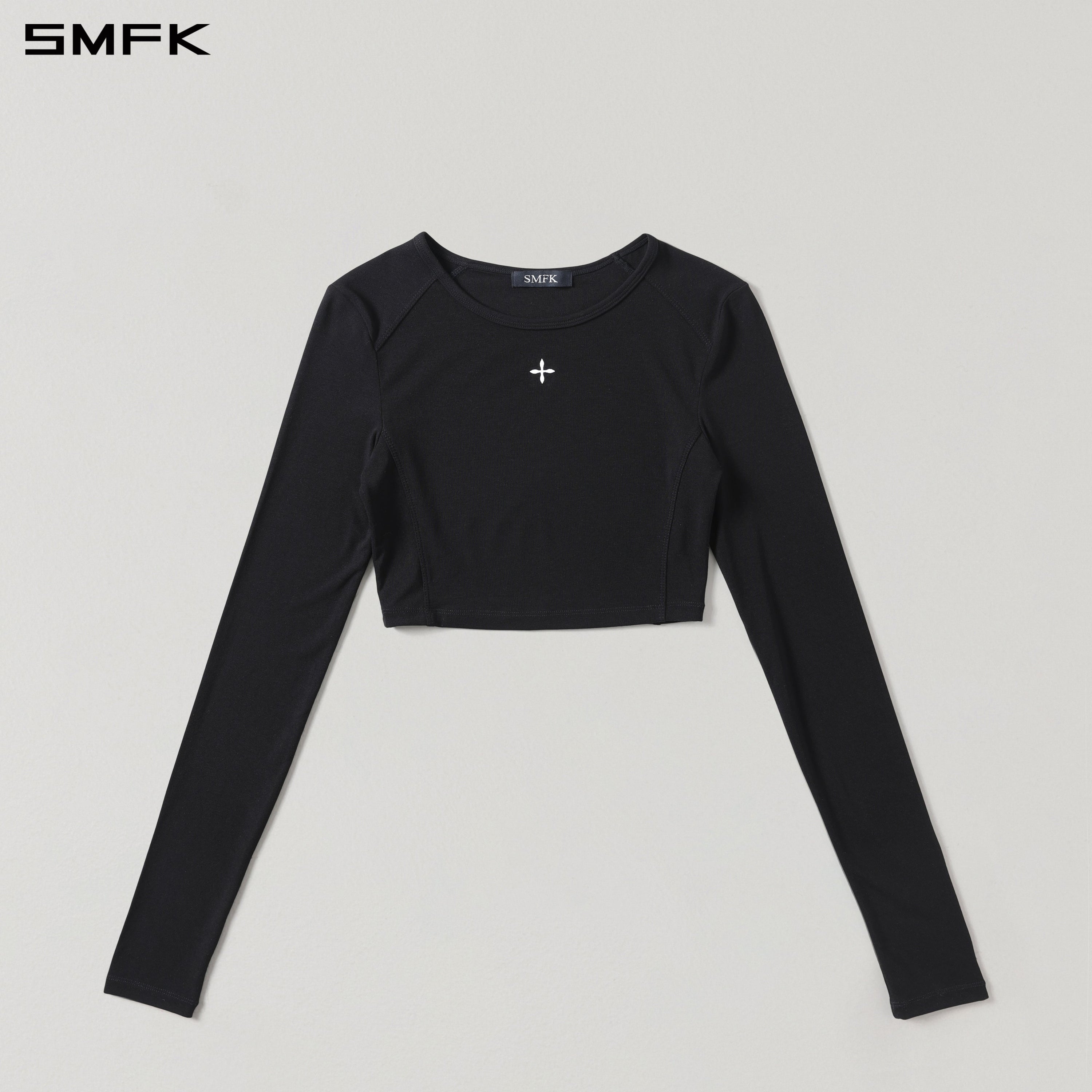MYTH SEER SLIM SHORT SPORTS PULLOVER/ACETATE+LENZING MODAL WILD BLACK