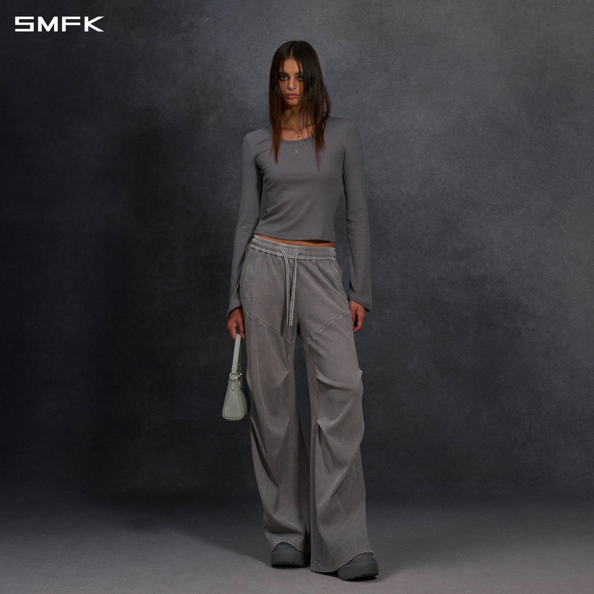 MYTH AEOLUS EVENING PULLOVER/COTTON + REGENERATED CELLULOSE FIBER + SPANDEX/W STORM GREY