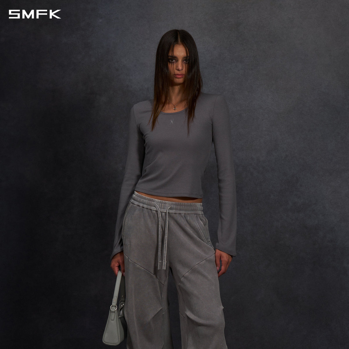 MYTH AEOLUS EVENING PULLOVER/COTTON + REGENERATED CELLULOSE FIBER + SPANDEX/W STORM GREY