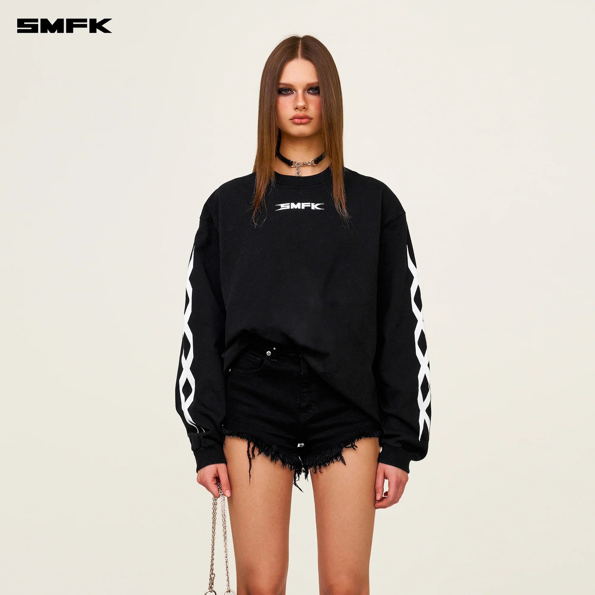 FUTURE FUTURE GENE SLEEVED SWEATSHIRT BLACK