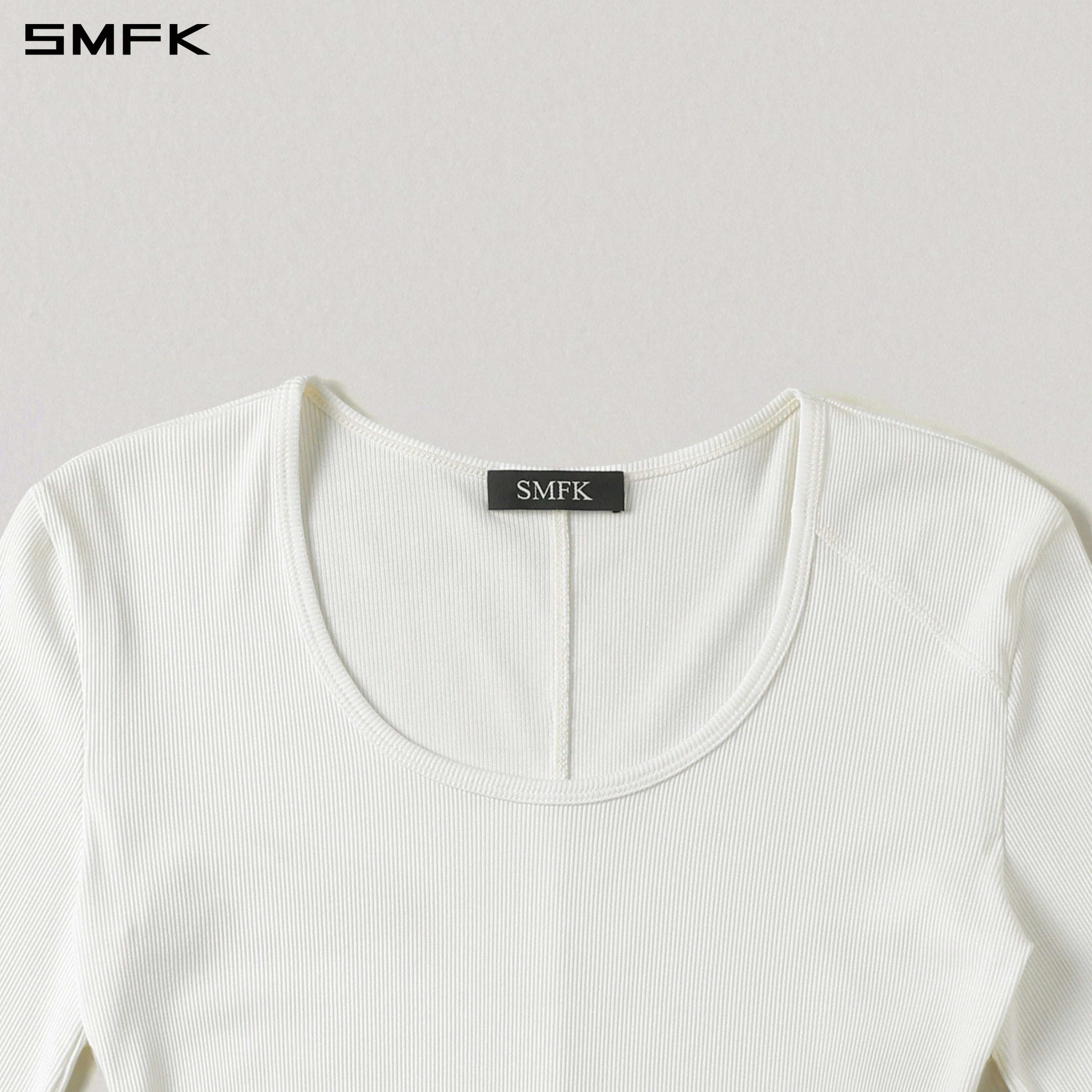 MYTH AEOLUS SLIM PULLOVER/COTTON+FIBER+ACRYLIC+SILK CLOUD WHITE