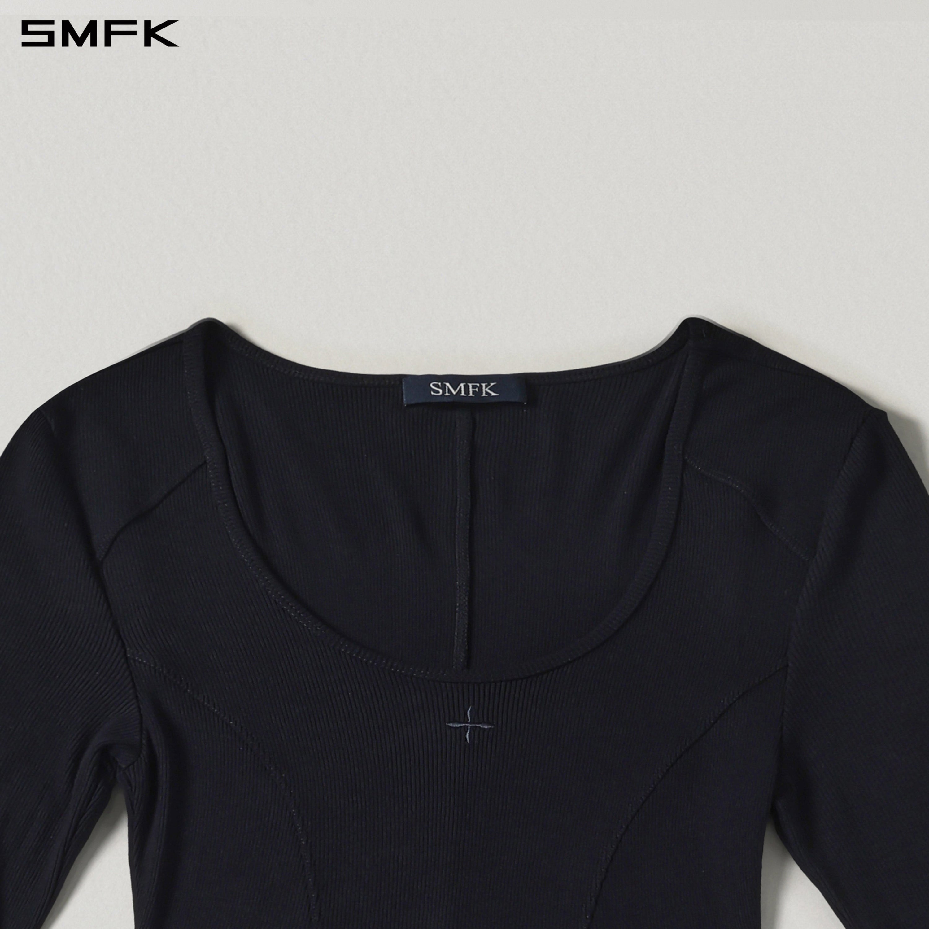 MYTH ORIGIN LONG DRESS/ACETATE+VISCOSE+ACRYLIC+SPANDEX+WOOL WILD BLACK
