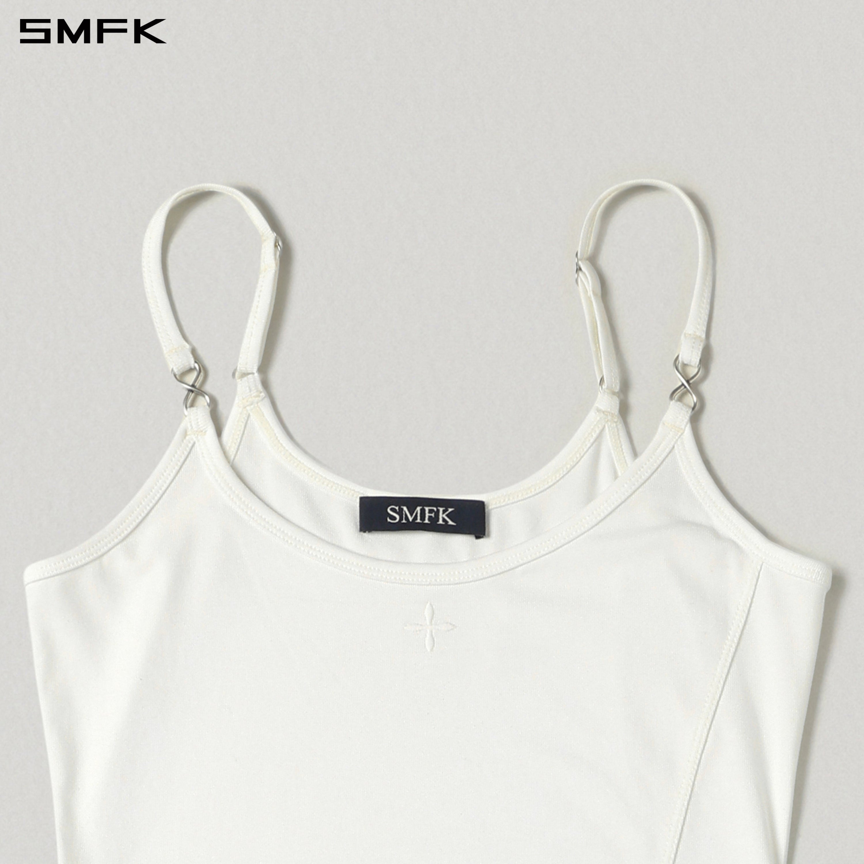 MYTH AEOLUS SLIT DRESS/REGENERATED CELLULOSE FIBER+ACETATE+SPANDEX CLOUD WHITE