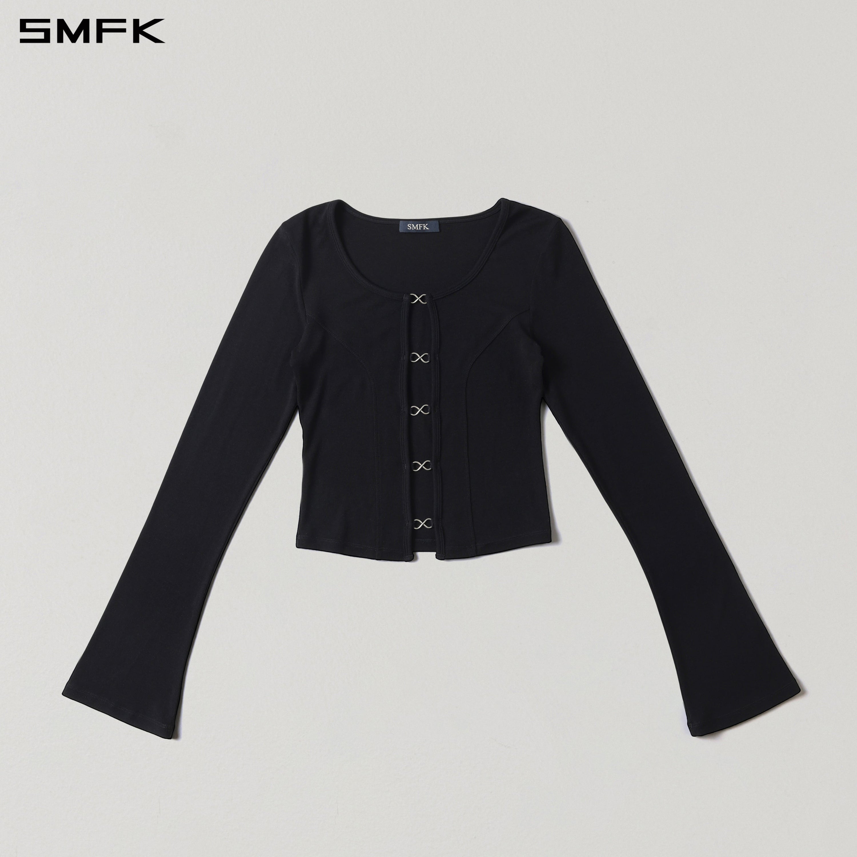 INFINITY LOOP SLIM PULLOVER/LENZING TENCEL+WOOL MIDNIGHT BLACK