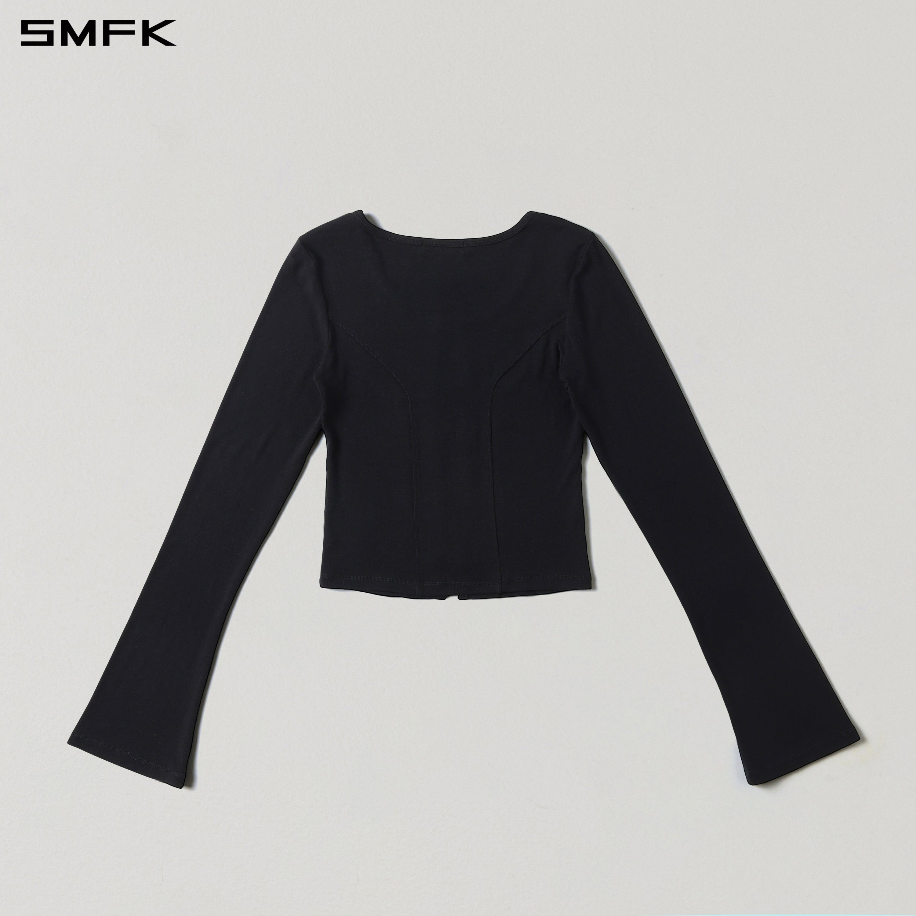 INFINITY LOOP SLIM PULLOVER/LENZING TENCEL+WOOL MIDNIGHT BLACK