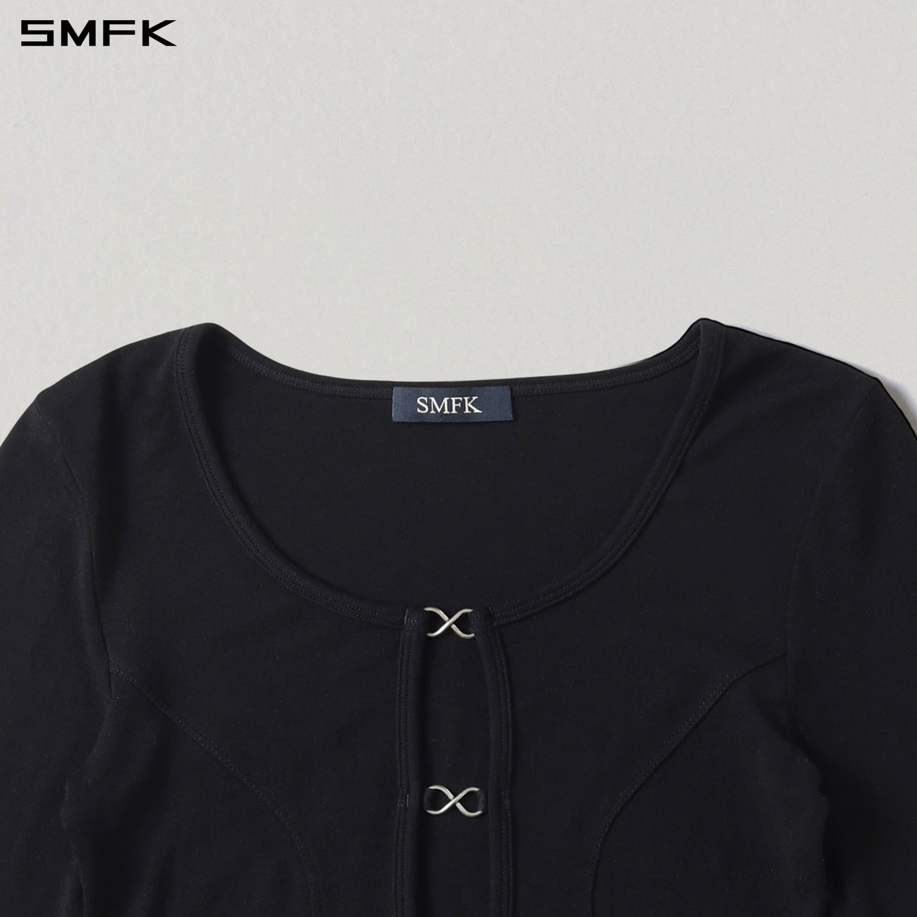 INFINITY LOOP SLIM PULLOVER/LENZING TENCEL+WOOL MIDNIGHT BLACK