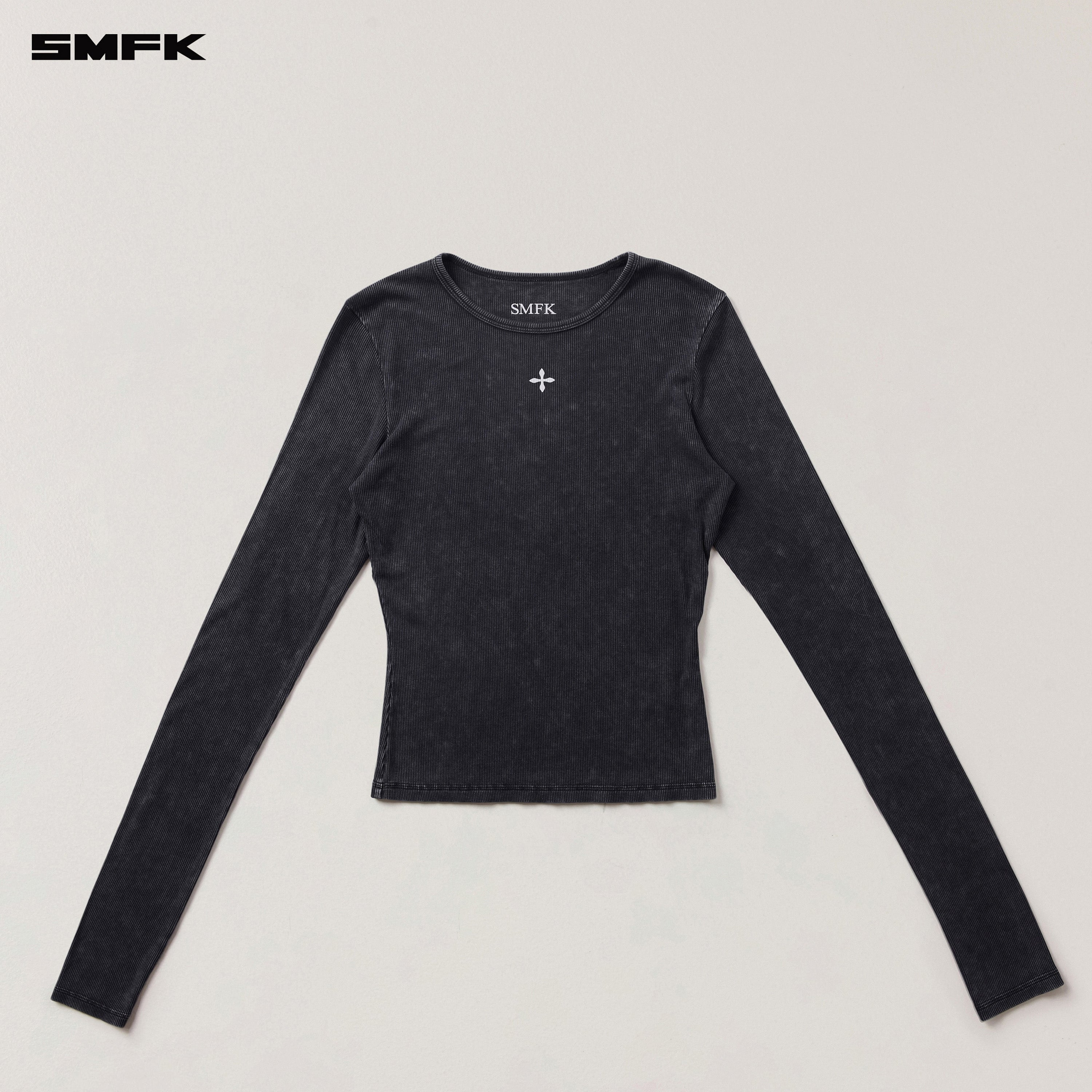 VINTAGE-STORM FADE SILK SPORTS PULLOVER BLACK MIST