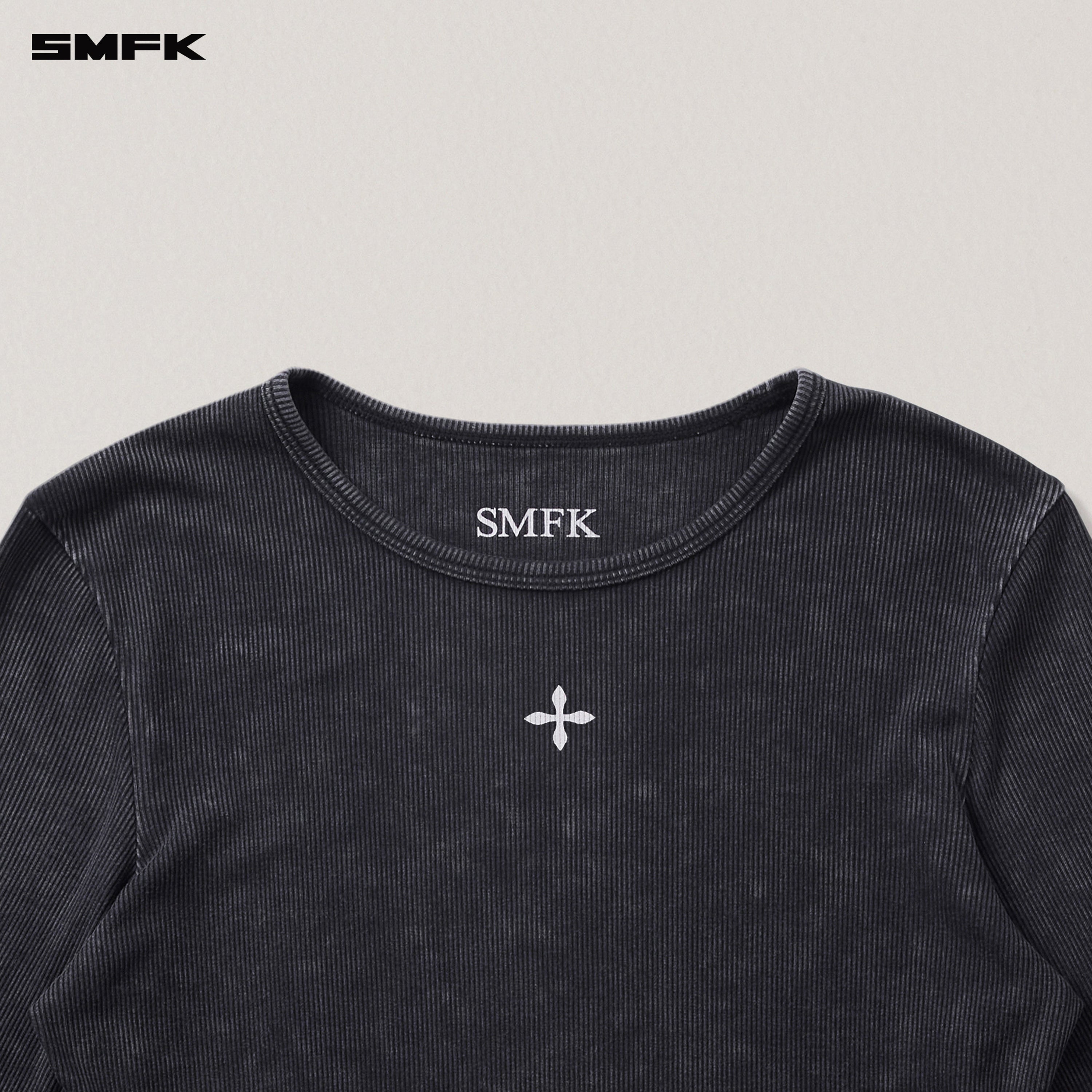 VINTAGE-STORM FADE SILK SPORTS PULLOVER BLACK MIST