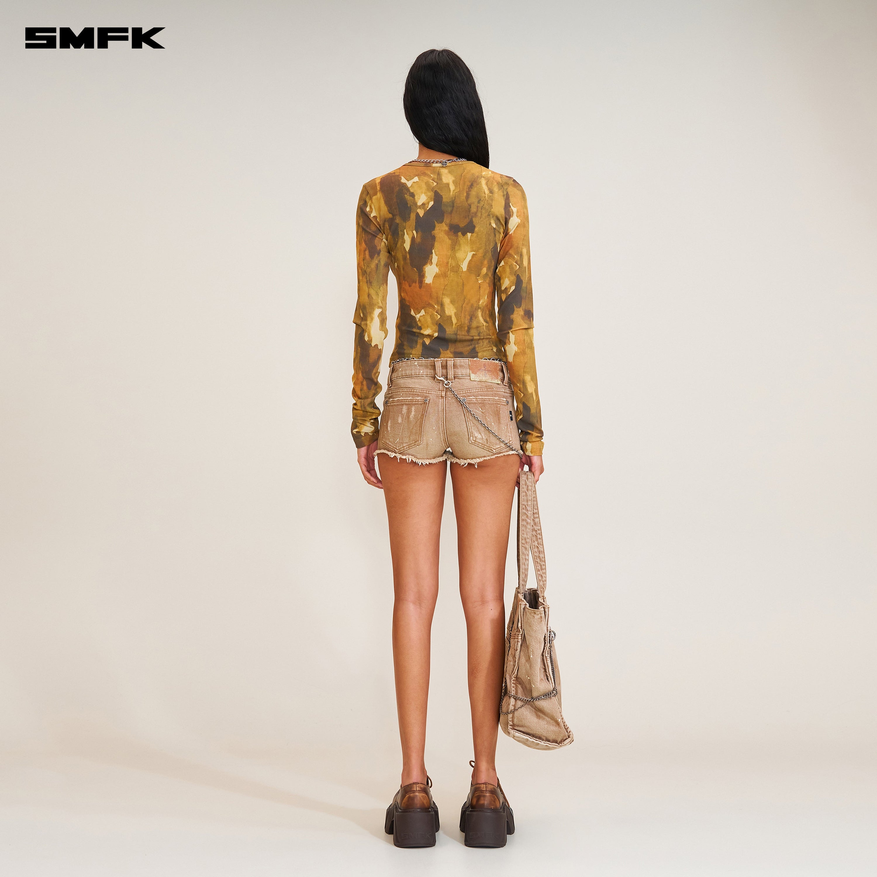 VINTAGE-STORM FADE SILK SPORTS PULLOVER INK CAMOUFLAGE