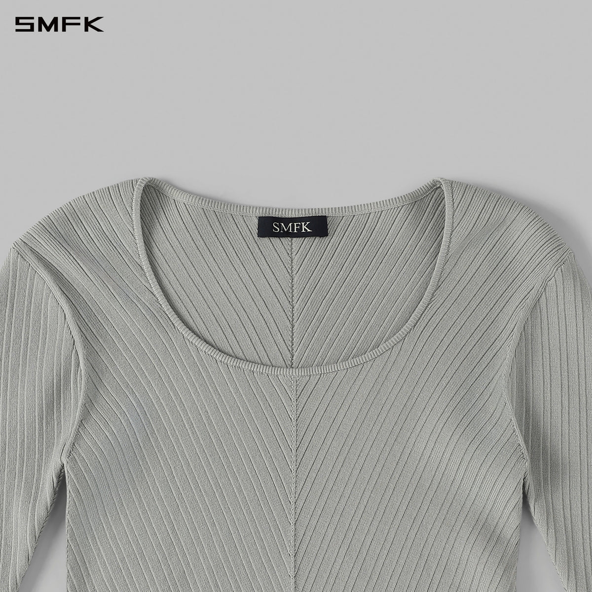 MYTH SEER KNIT PULLOVER/SILK+LENZING TENCEL+COTTON GLACIER GREY