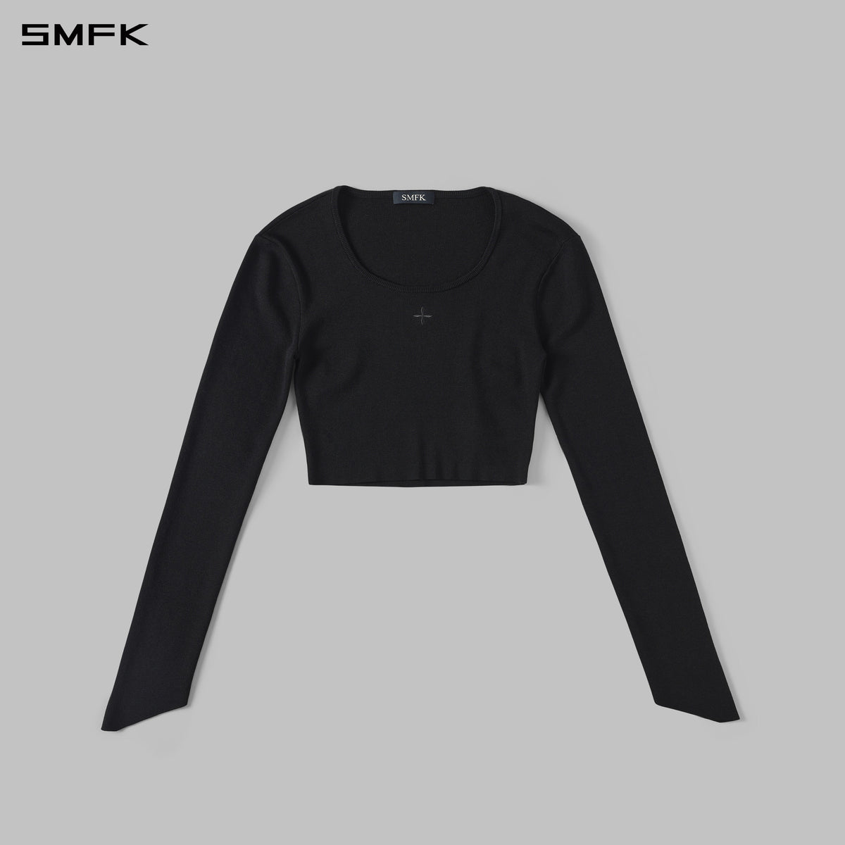 MYTH SIREN EVENING SHORT KNIT PULLOVER/TENCEL+SILK WILD BLACK