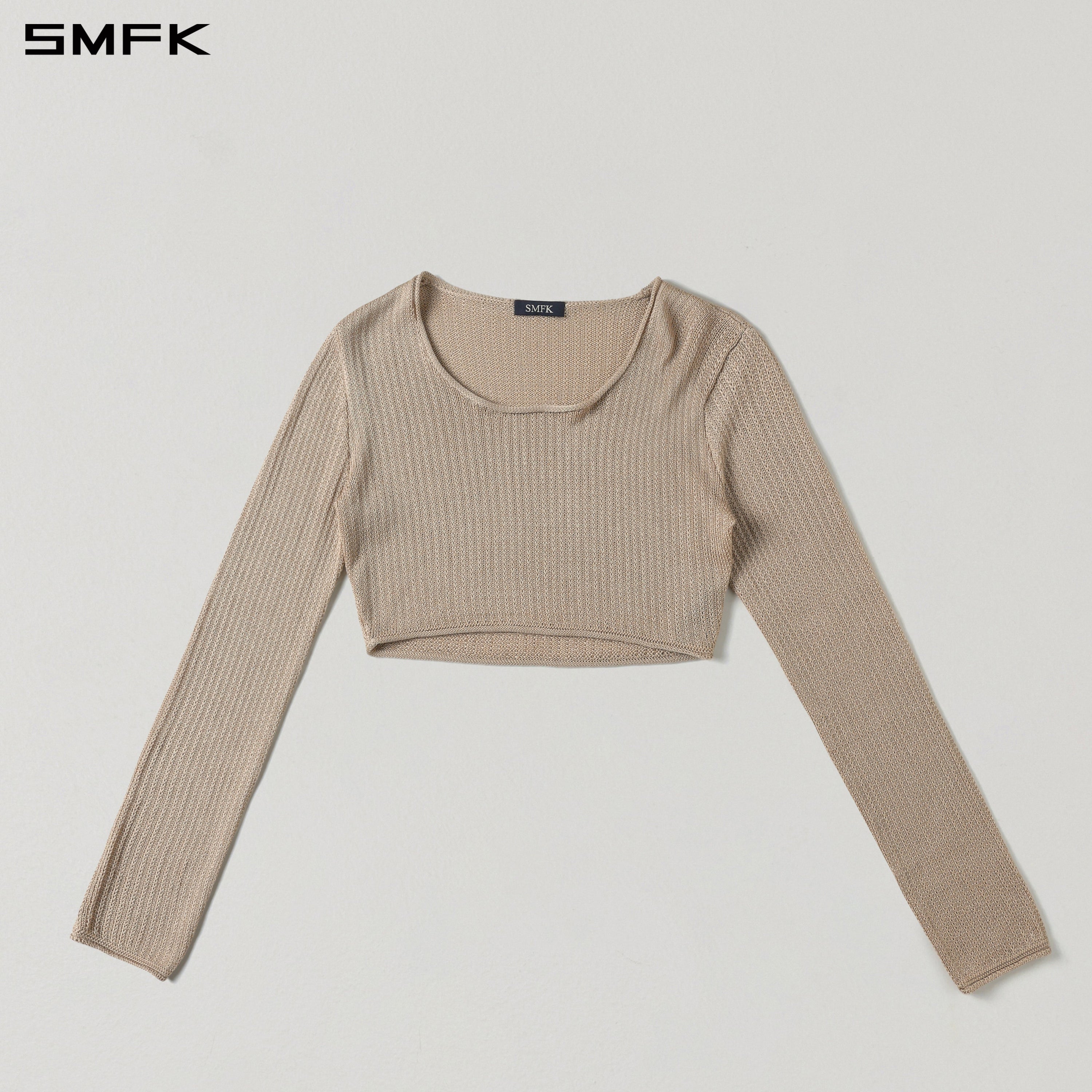 MYTH SEER CHAIN SHORT KNIT PULLOVER/TENCEL+SILK FRESH SKIN