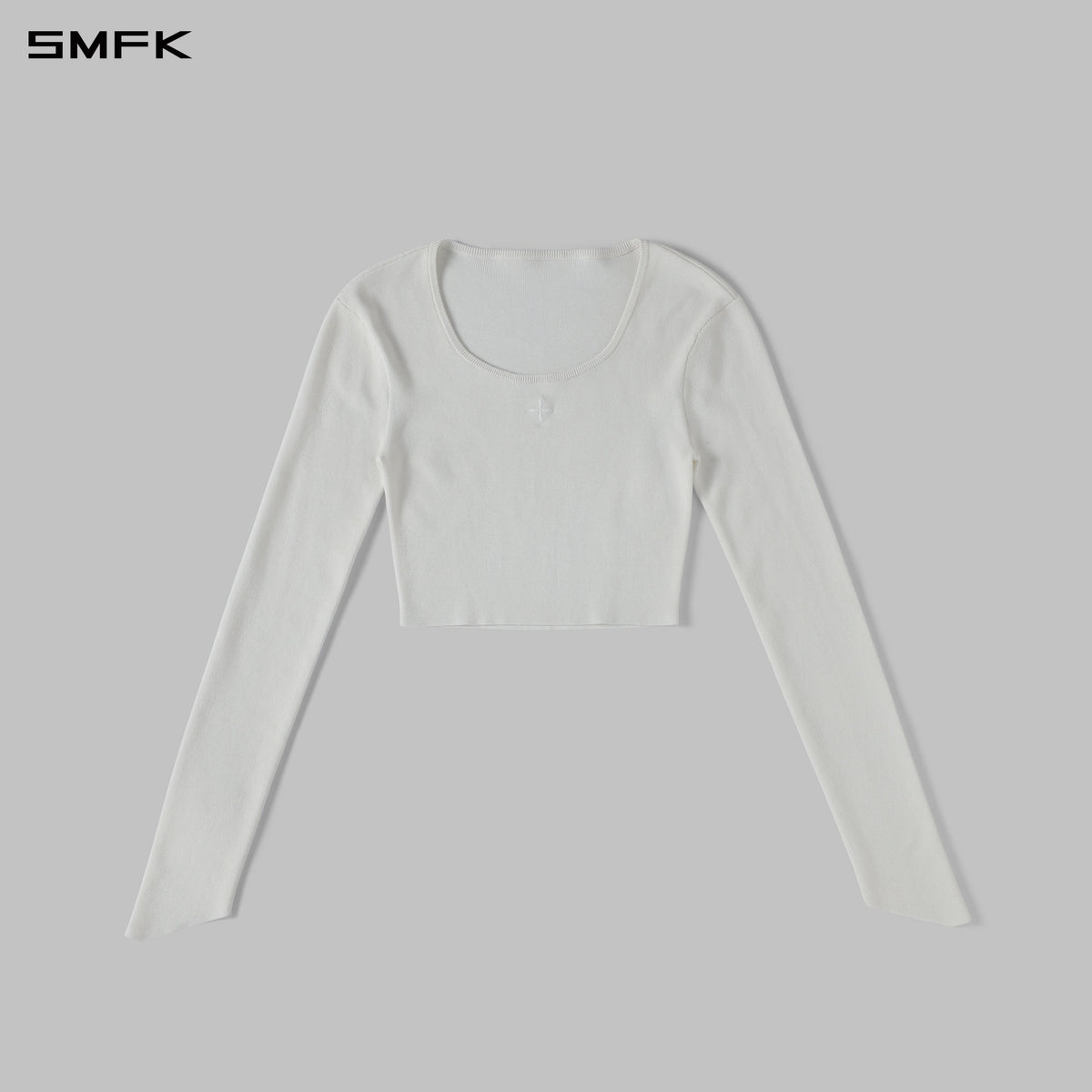 MYTH SIREN EVENING SHORT KNIT PULLOVER/TENCEL+SILK CLOUD WHITE